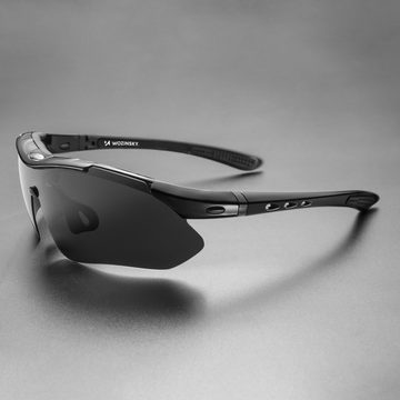 Wozinsky Sportbrille Polarisierte Radsport-Sonnenbrille mit Linsenset, Korrekturkappe, (1-St)