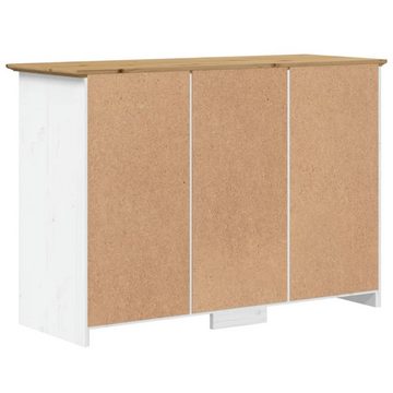vidaXL Sideboard Sideboard BODO Weiß und Braun 115x43x79,5 cm Massivholz Kiefer (1 St)