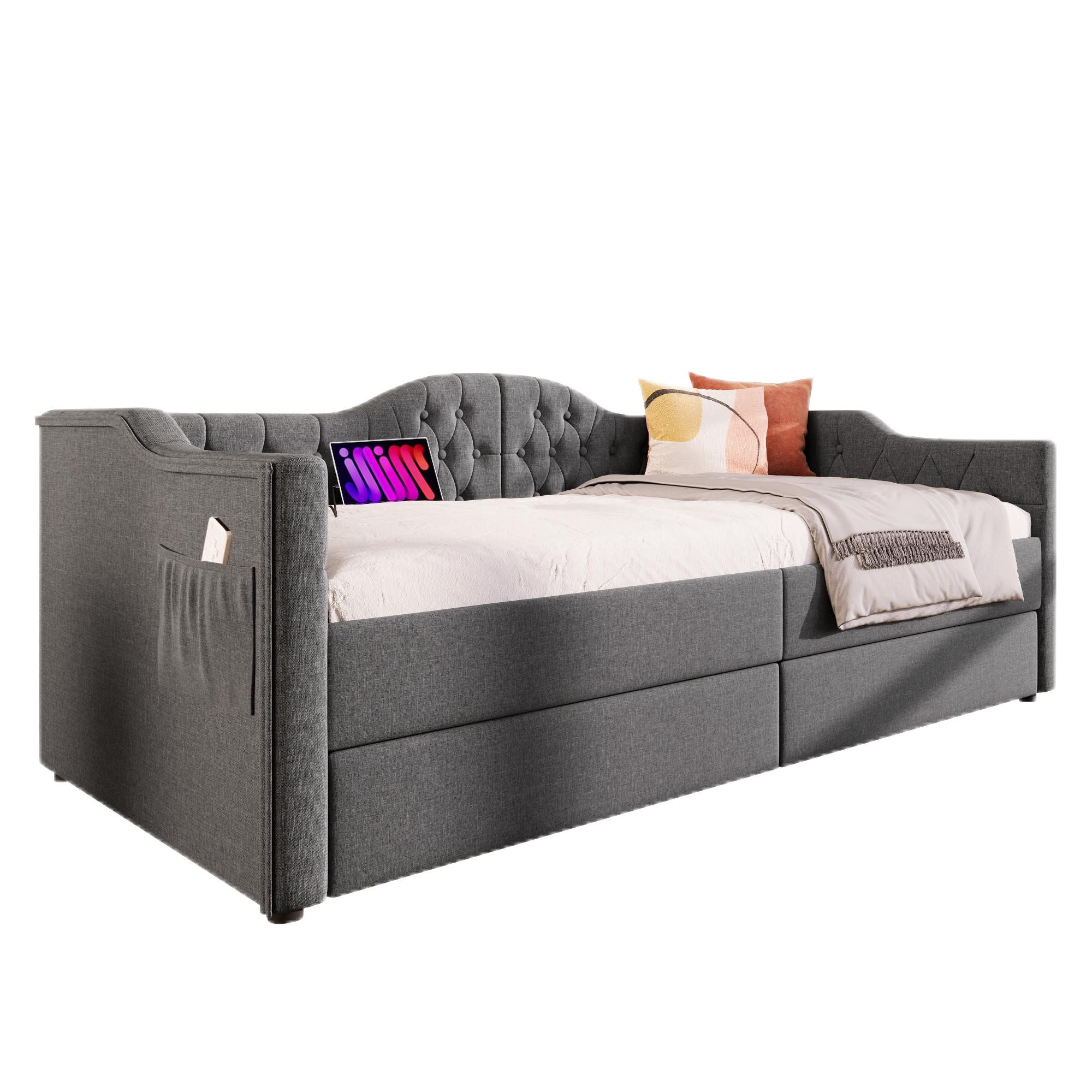 TavilaEcon Polsterbett Daybett mit USB Type günstig online kaufen