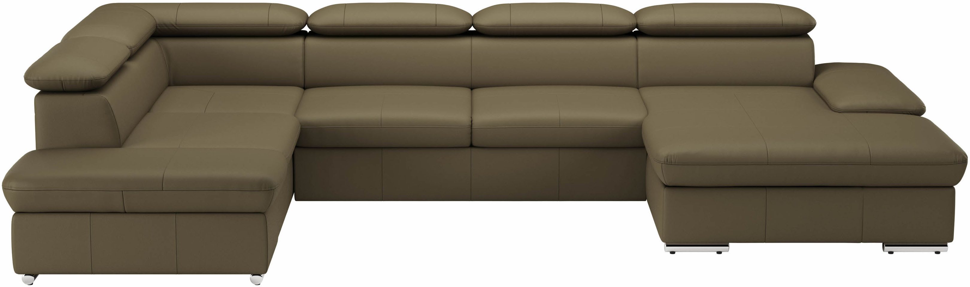 sit&more Wohnlandschaft Valantine U-Form, B: 349 cm, mit Arm- & Kopfteilverstellung, optional mit Bettfunktion