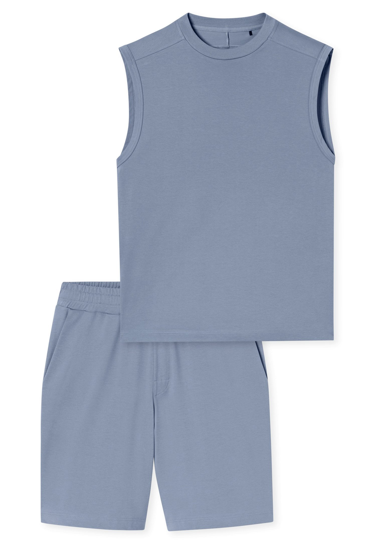 Schiesser Shorty Modern Nightwear (2 tlg) mit Rundhalsausschnitt und ärmellos, leichter Oversize-Fit