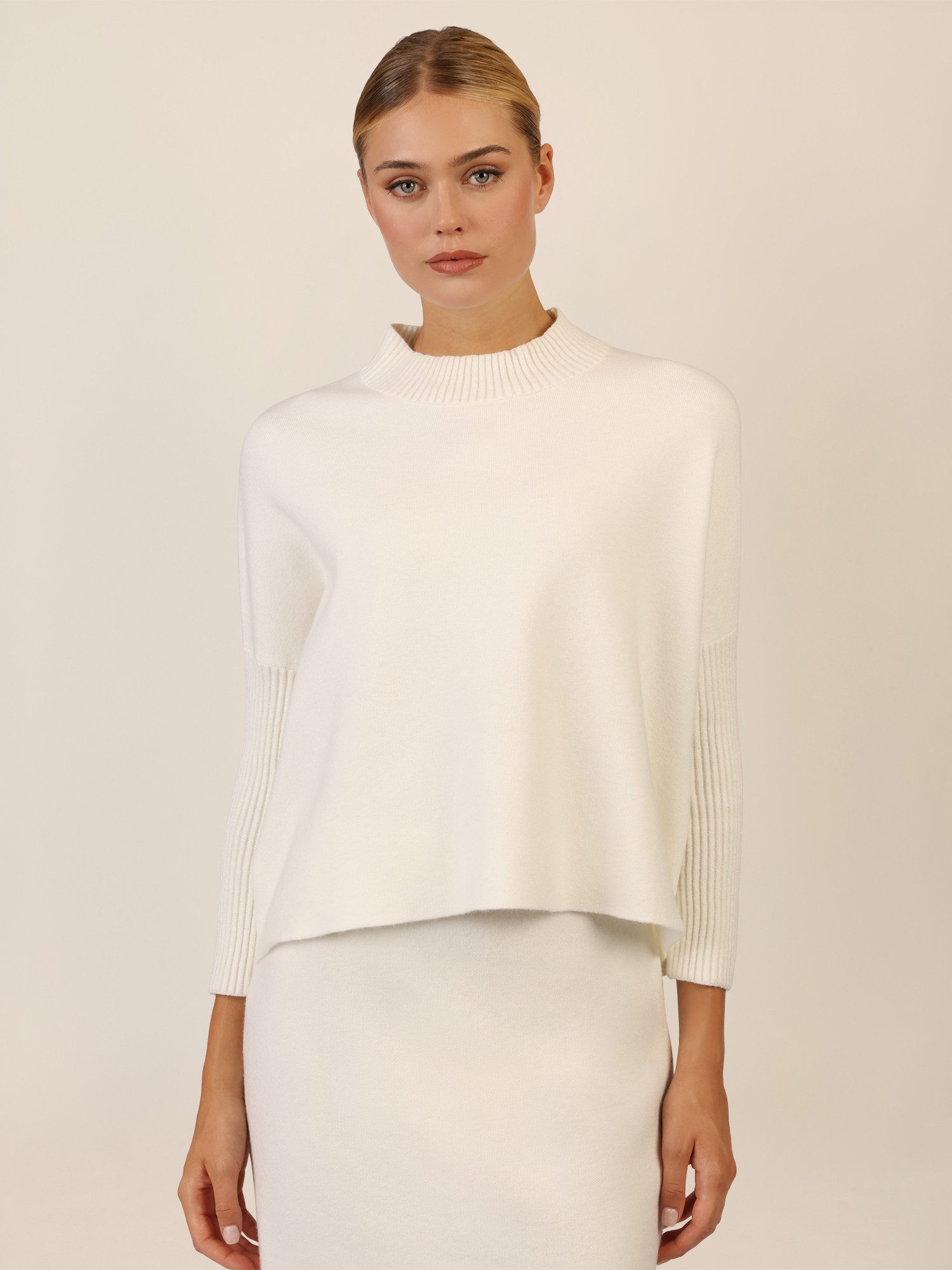 Apart Stehkragenpullover mit Stehkragen und Rippenstruktur günstig online kaufen
