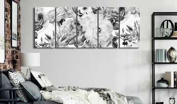 Artgeist Wandbild Rose Composition (5 Parts) Narrow Black and White