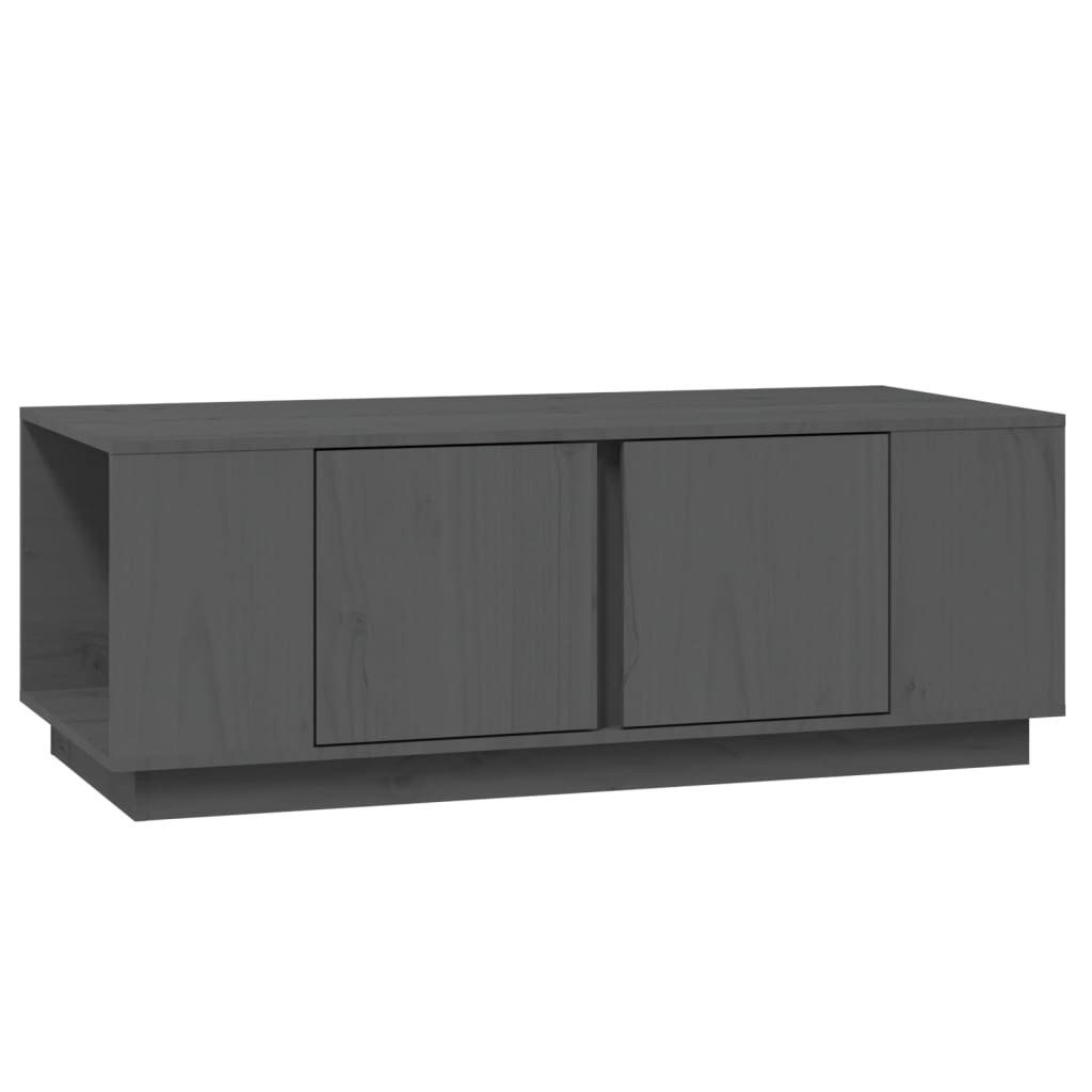 vidaXL Couchtisch Couchtisch Grau 110x50x40 cm Massivholz Kiefer (1-St)