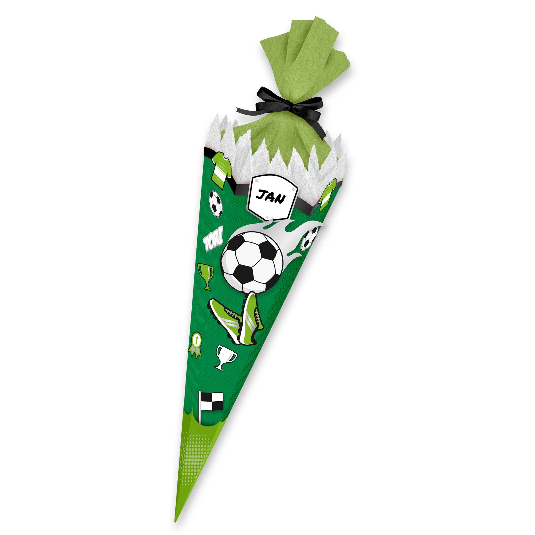 itenga Schultüte itenga SCHULTÜTEN Bastelset 68cm FUSSBALL meine Vereinstüte grün - grü