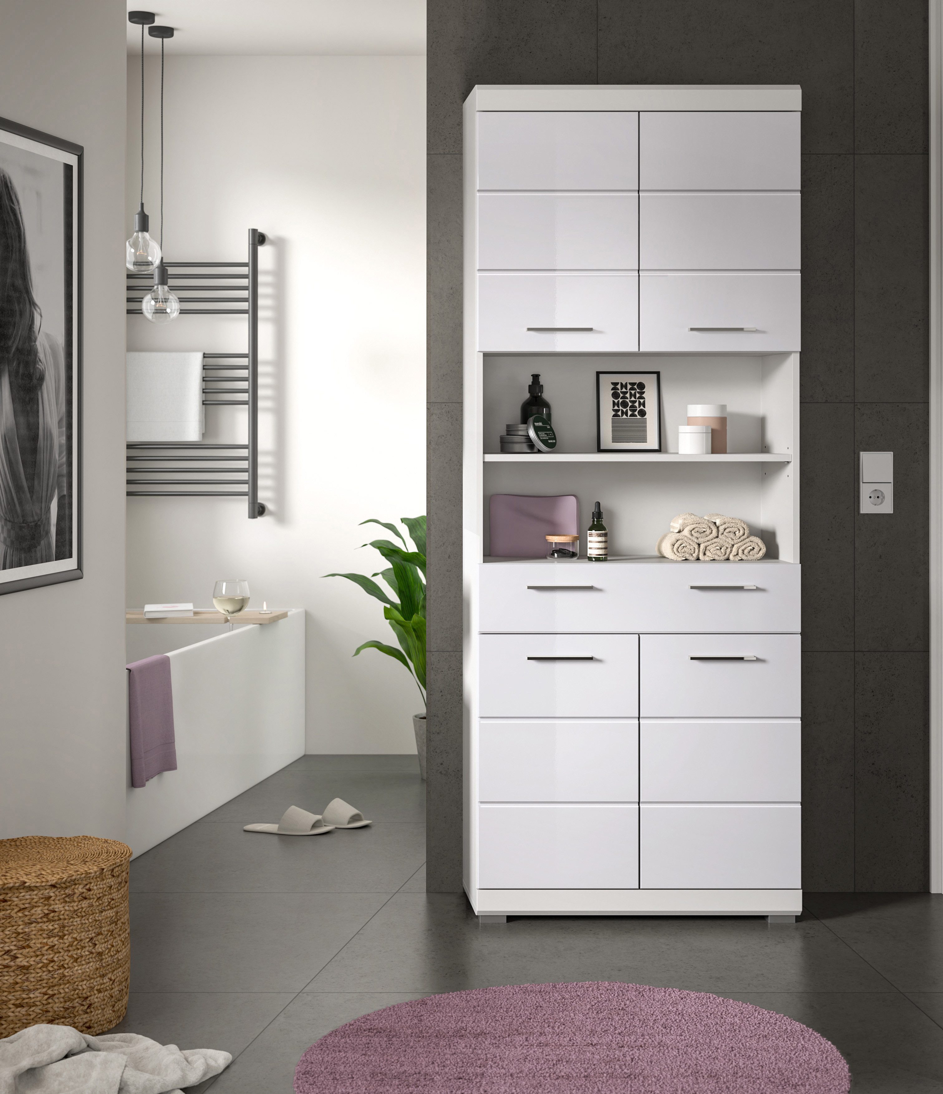 INOSIGN Hochschrank Siena, Breite 74cm, 4 günstig online kaufen