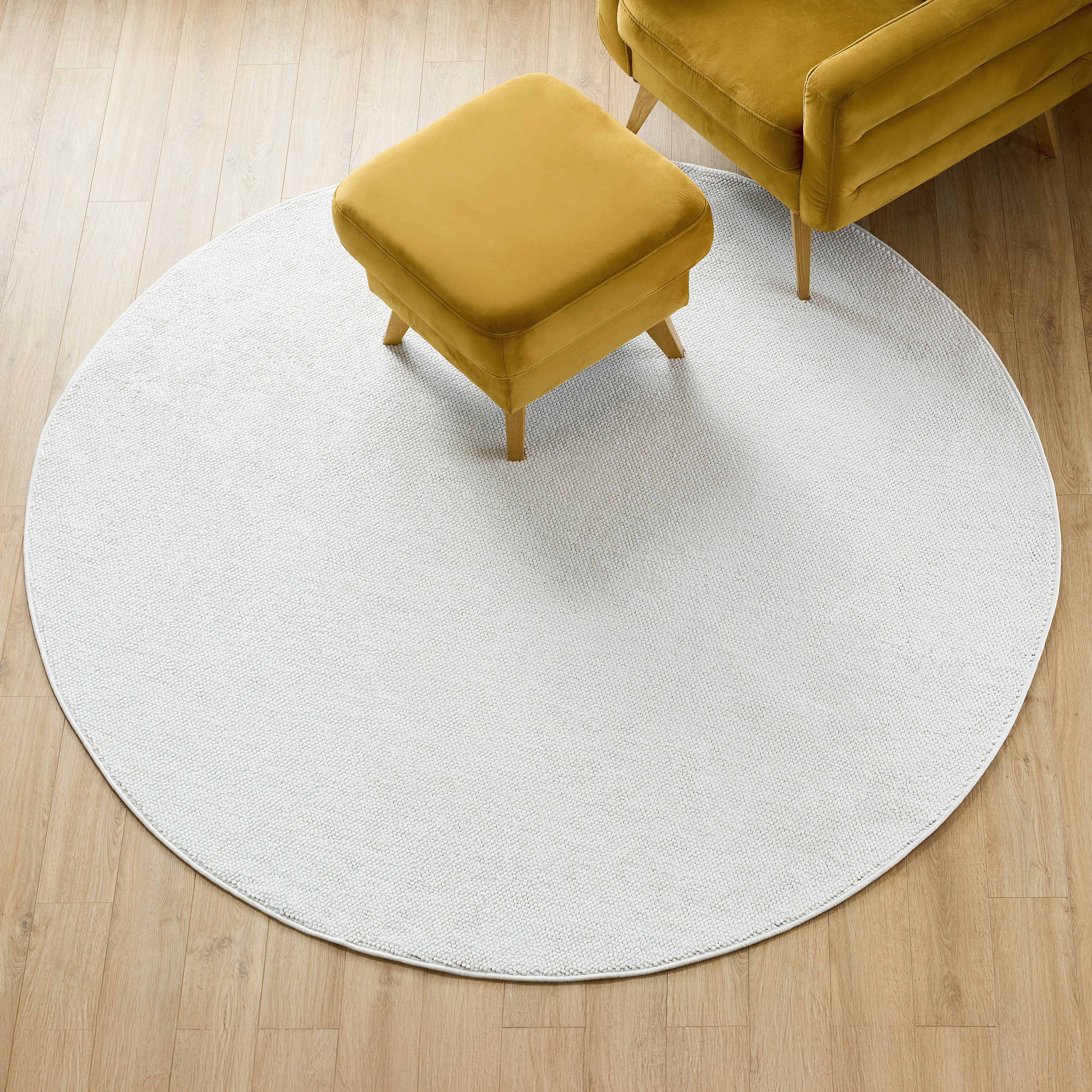 Tapiso Teppich AGRA, rund, Höhe: 10 mm, Runder Kurzflorteppich mit weicher Oberfläche