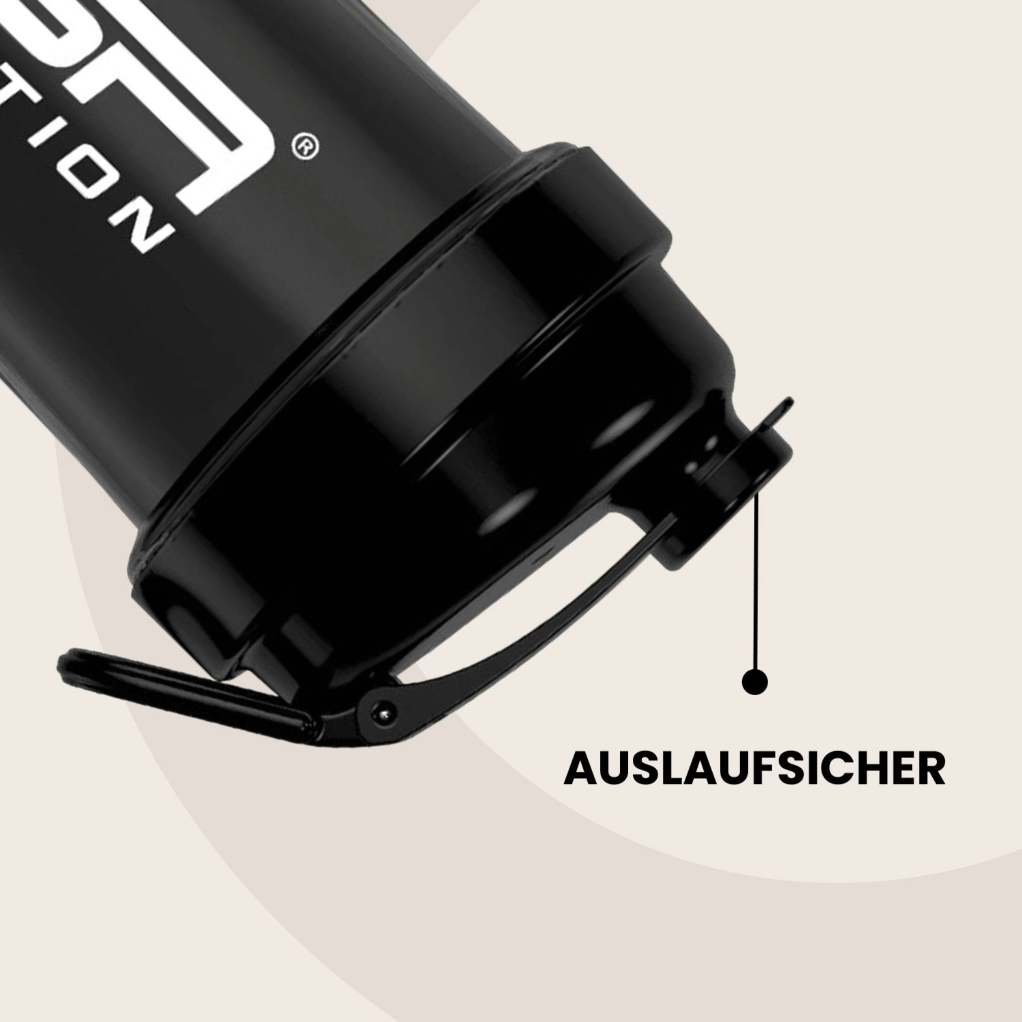 FSA NUTRITION Protein Shaker Premium Trinkflasche für Sport, Shaker mit Messmarkierungen, Mischkugel – Bild 4 von 5