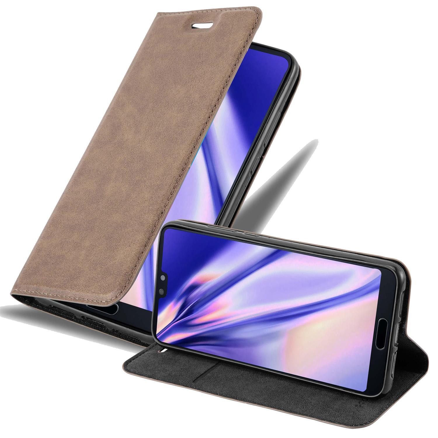 Cadorabo Handyhülle für Huawei P20 Hülle Huawei P20, Hülle Schutzhülle mit Standfunktion, Magnetverschluss und Kartenfach