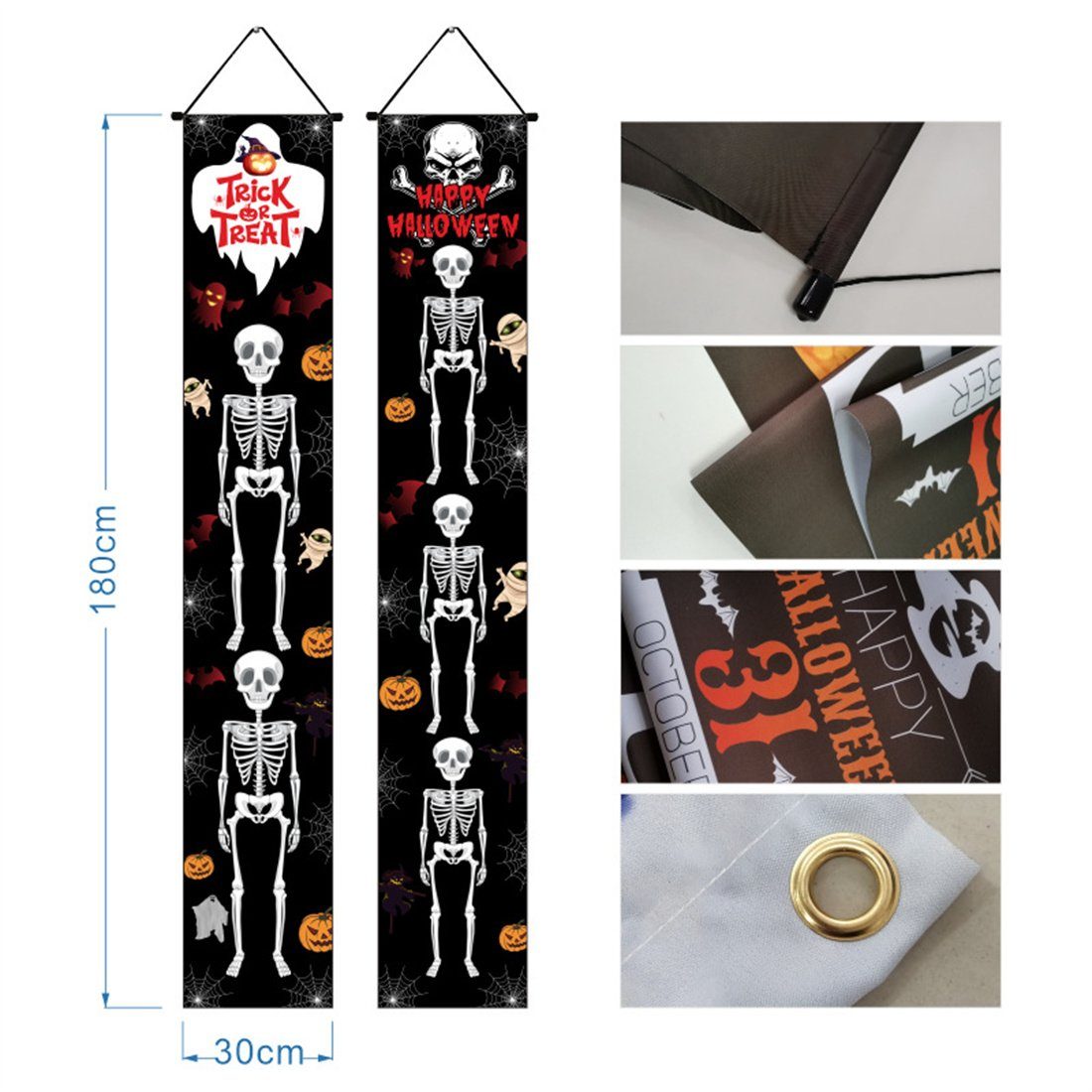DÖRÖY Dekoobjekt Halloween Skelett hängende Tuch Oxford hängende Banner, Banner Scary