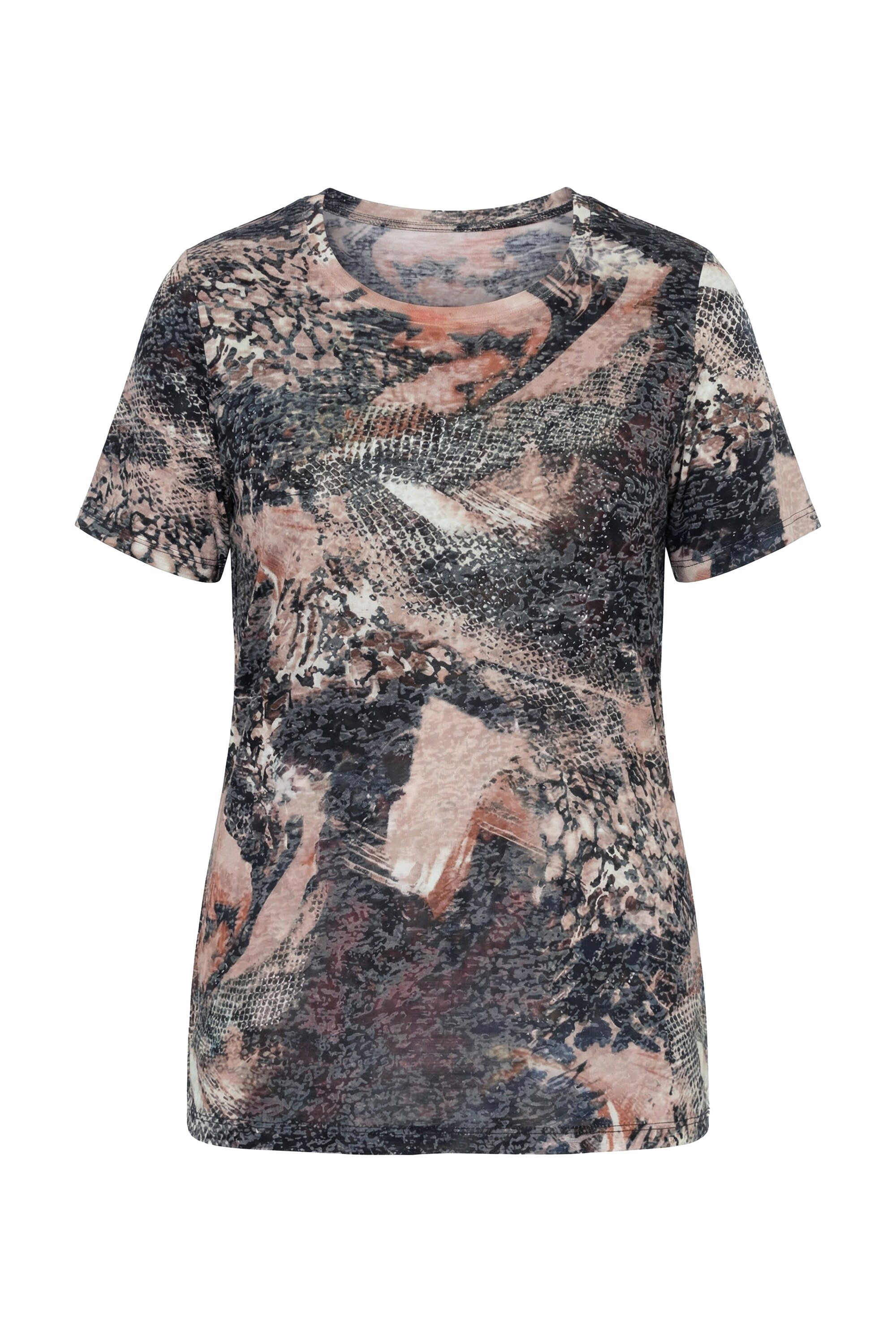 T-Shirt T-Shirt Comfort Fit Wüsten-Muster Halbarm