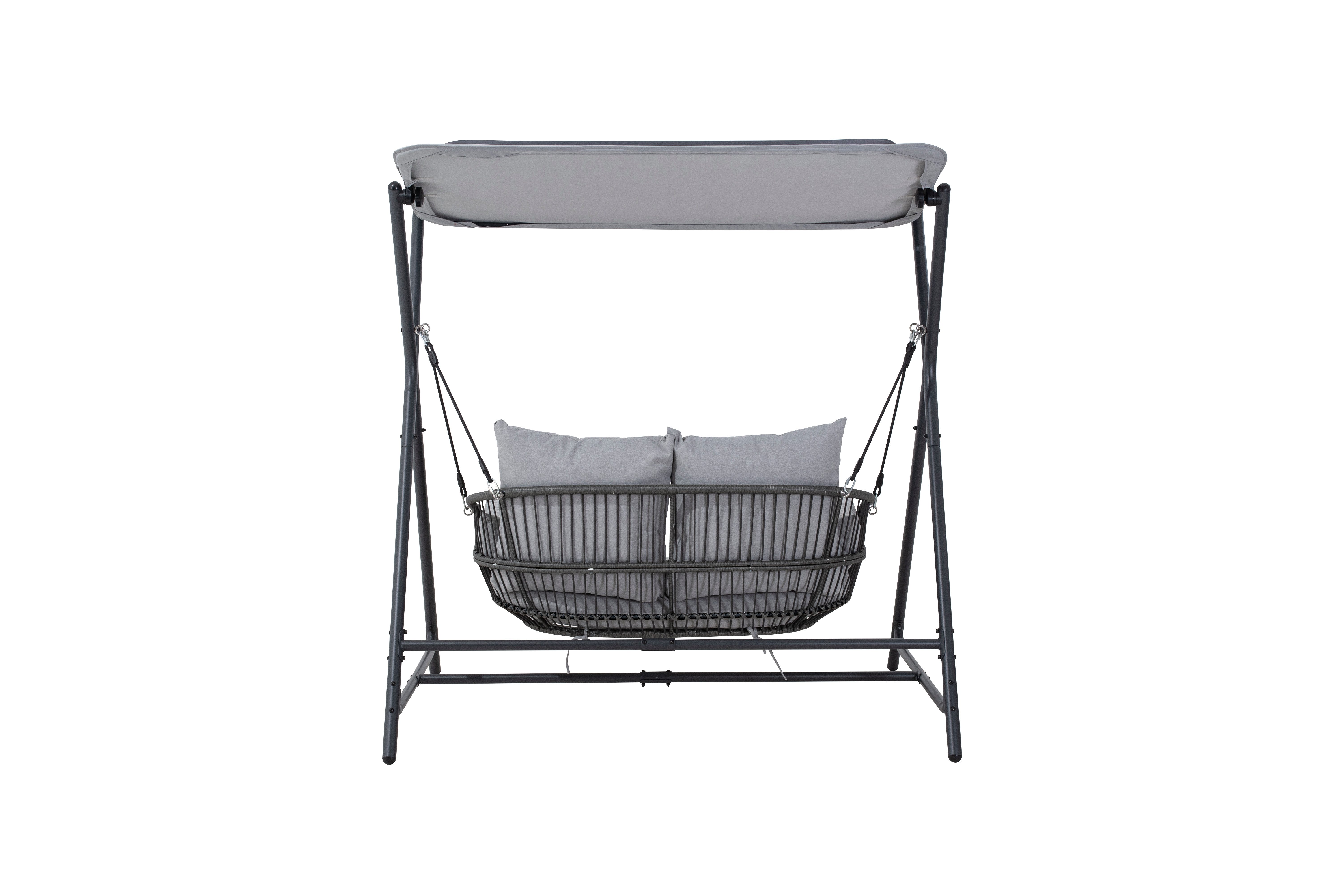 Leco Hollywoodschaukel Hollywoodschaukel Gartenschaukel Relaxschaukel 2-Sitzer Schaukel MARIE, 2-Sitzer, 171 x 130 x 173 cm – Bild 5 von 5