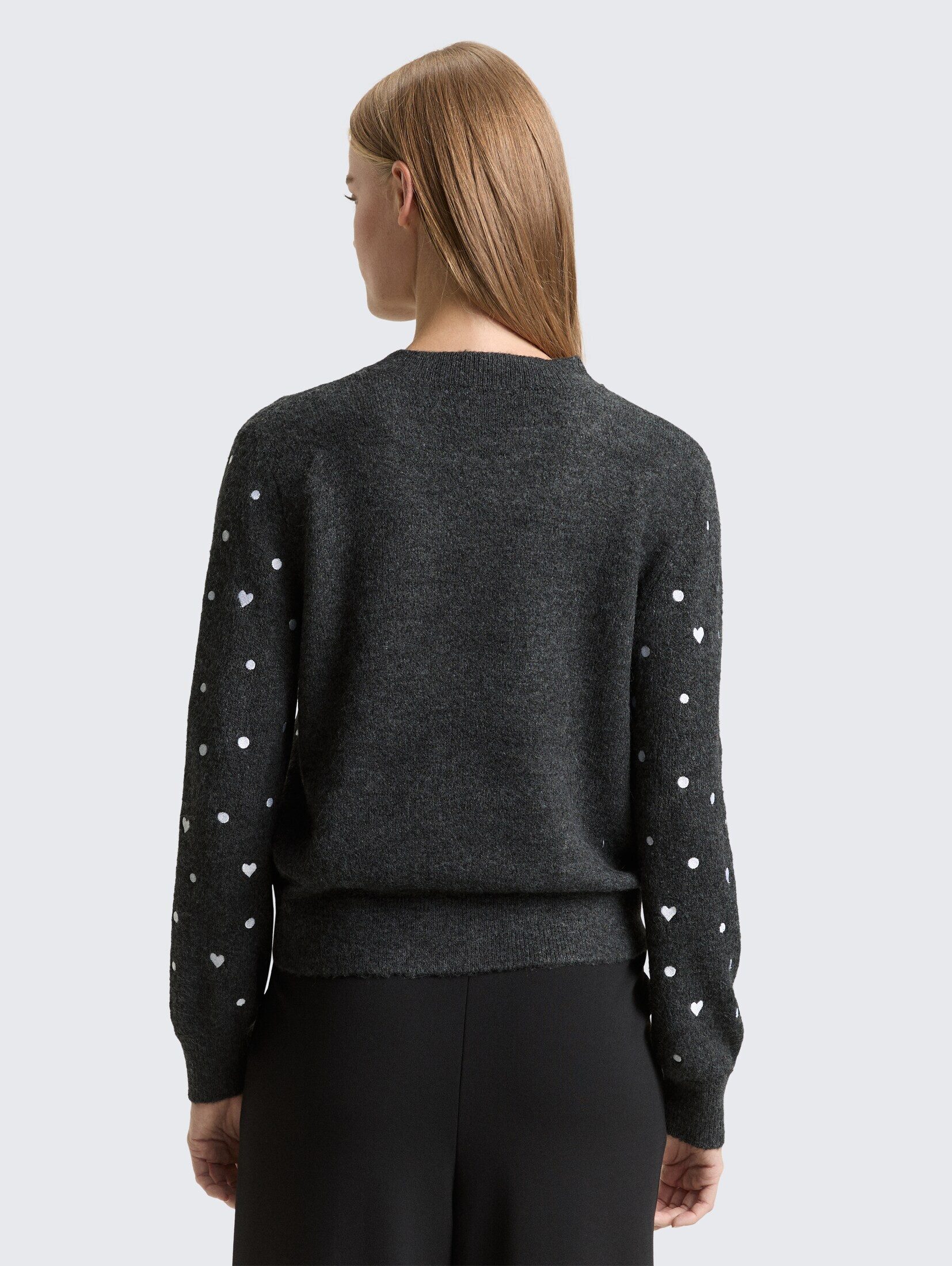 TOM TAILOR Denim Strickpullover Pullover & Strickjacken Relaxed Fit Strickpullover mit Stickereien