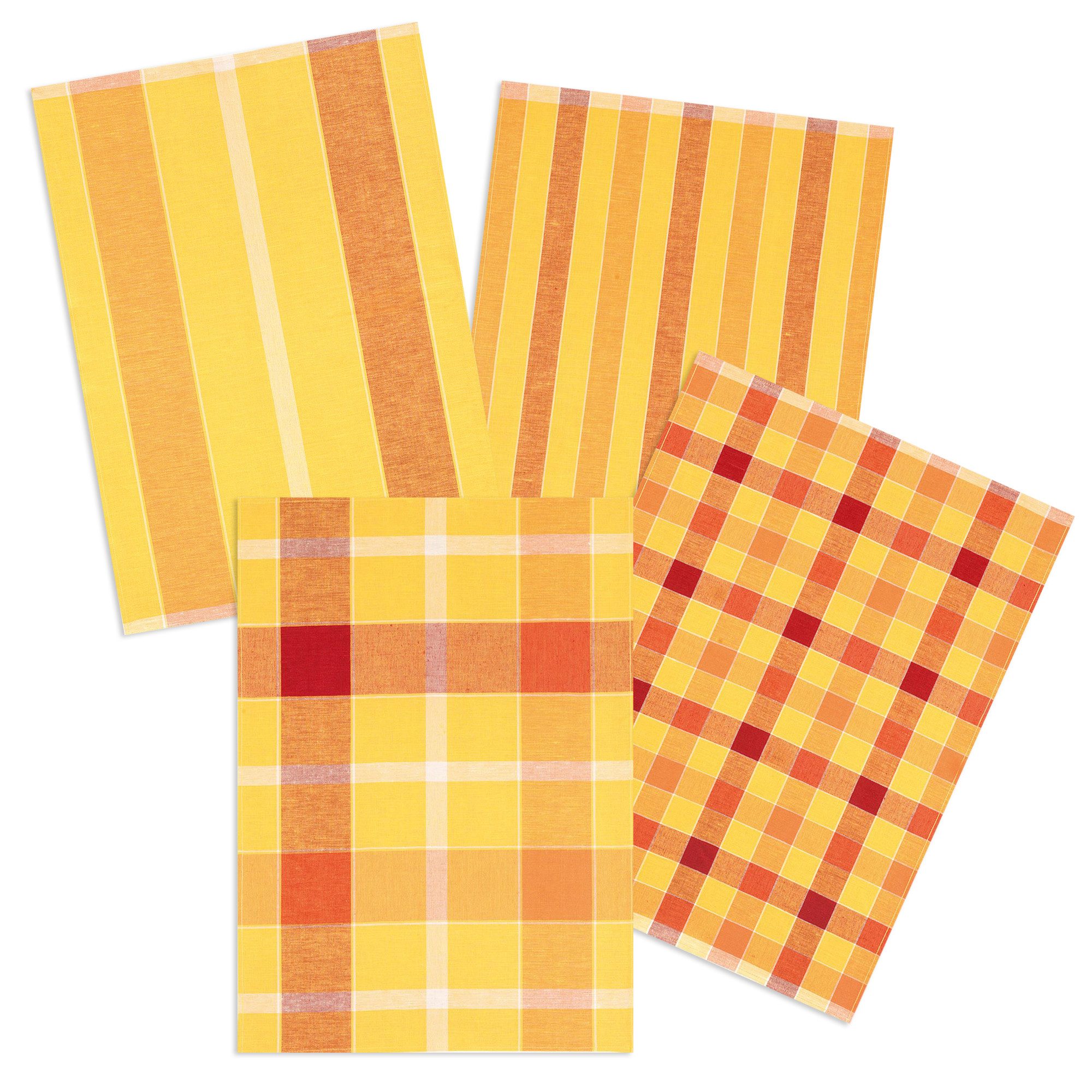 Kracht Geschirrtuch Streifen Karo, (Set, 4-tlg., günstig online kaufen