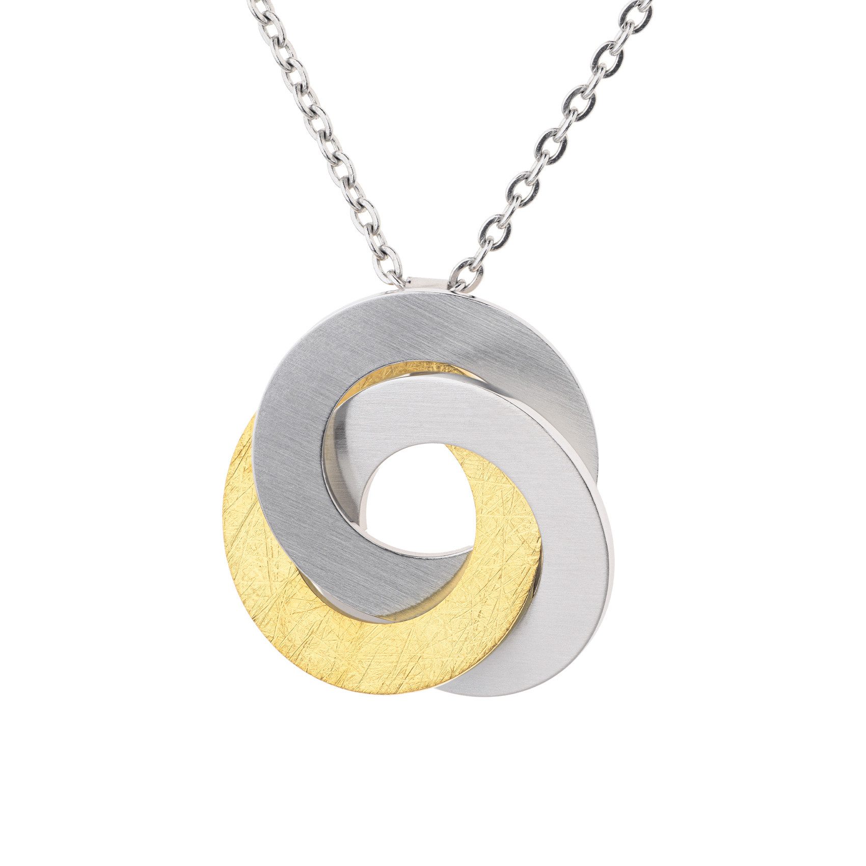 Ernstes Design Kettenanhänger Anhänger bicolor matt / poliert / gekratzt AN1026