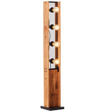 Brilliant Stehlampe 4-flammig, Holz, schwarz, Einbau, G, IP20, B200mm