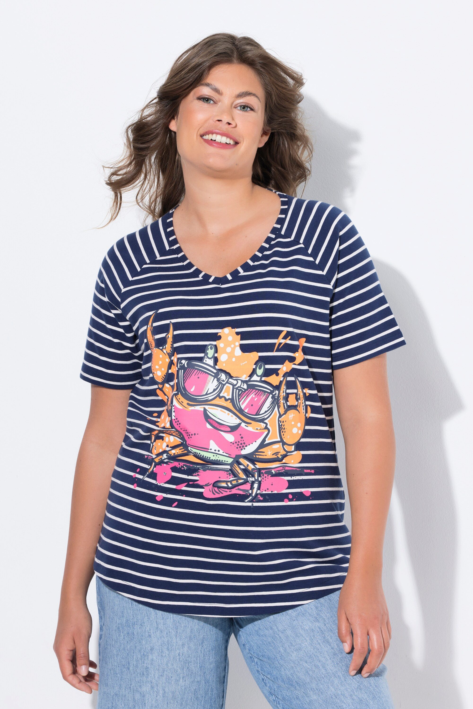 Laurasøn T-Shirt T-Shirt 1/2 Arm V-Ausschnitt günstig online kaufen