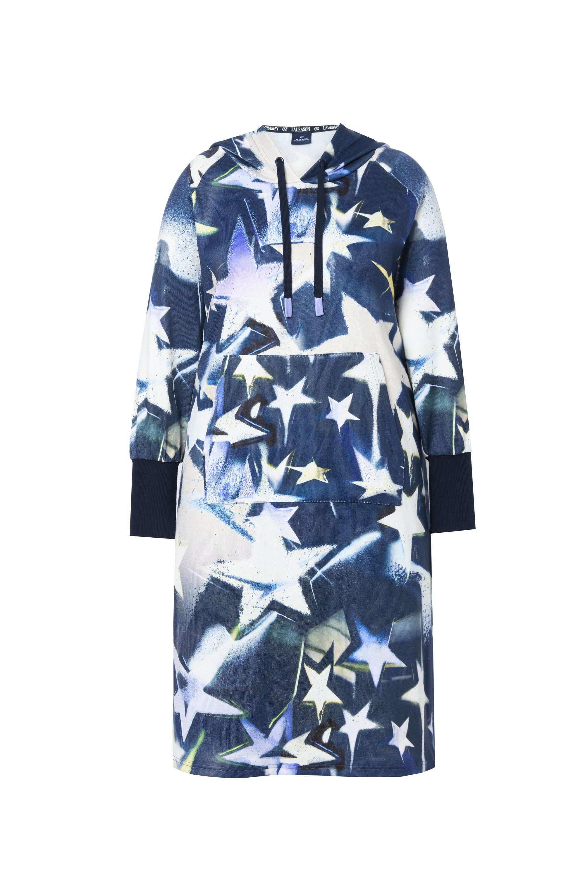Midikleid Sweatkleid Kapuze Langarm oversize