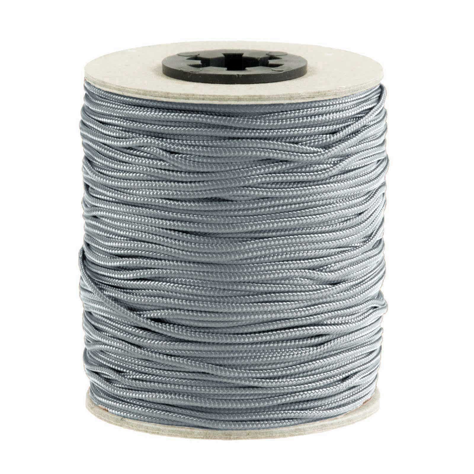 maDDma Kordel 100m Schmuckschnur Jalousieschnur Polyester 1,5mm, silbergrau