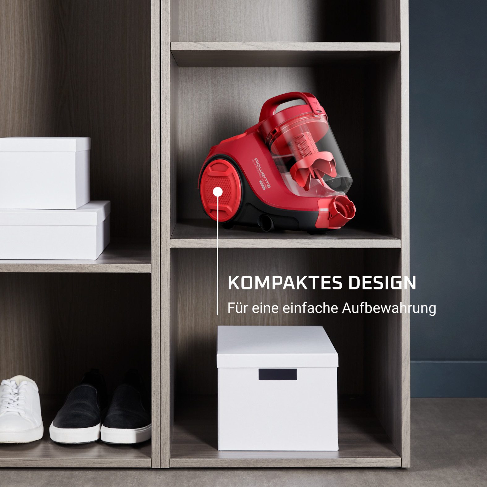 Rowenta Bodenstaubsauger Swift Power Cyclonic, ohne Beutel, hohe Saugleistung auf Hartböden, 750 W, beutellos, kompakte Größe, starke Leistung dank Effitech-Motor, einfache Leerung