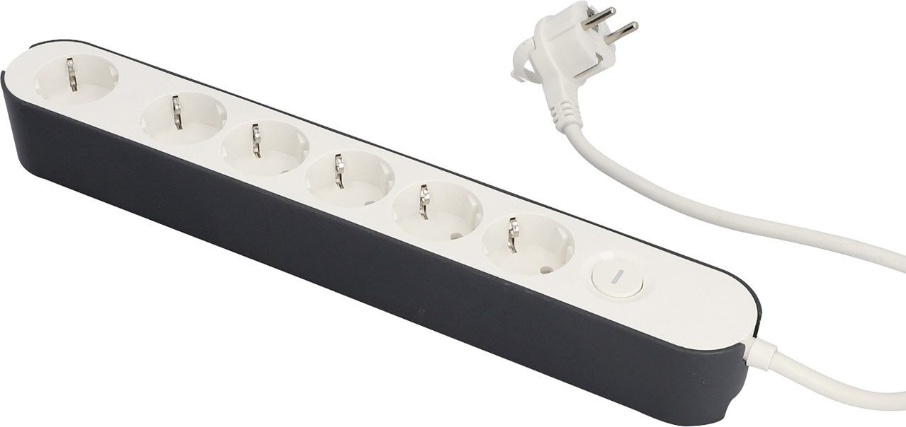 UNITEC Unitec Tischsteckdose Greenline 6-fach 4,0 Meter Steckdosenleiste