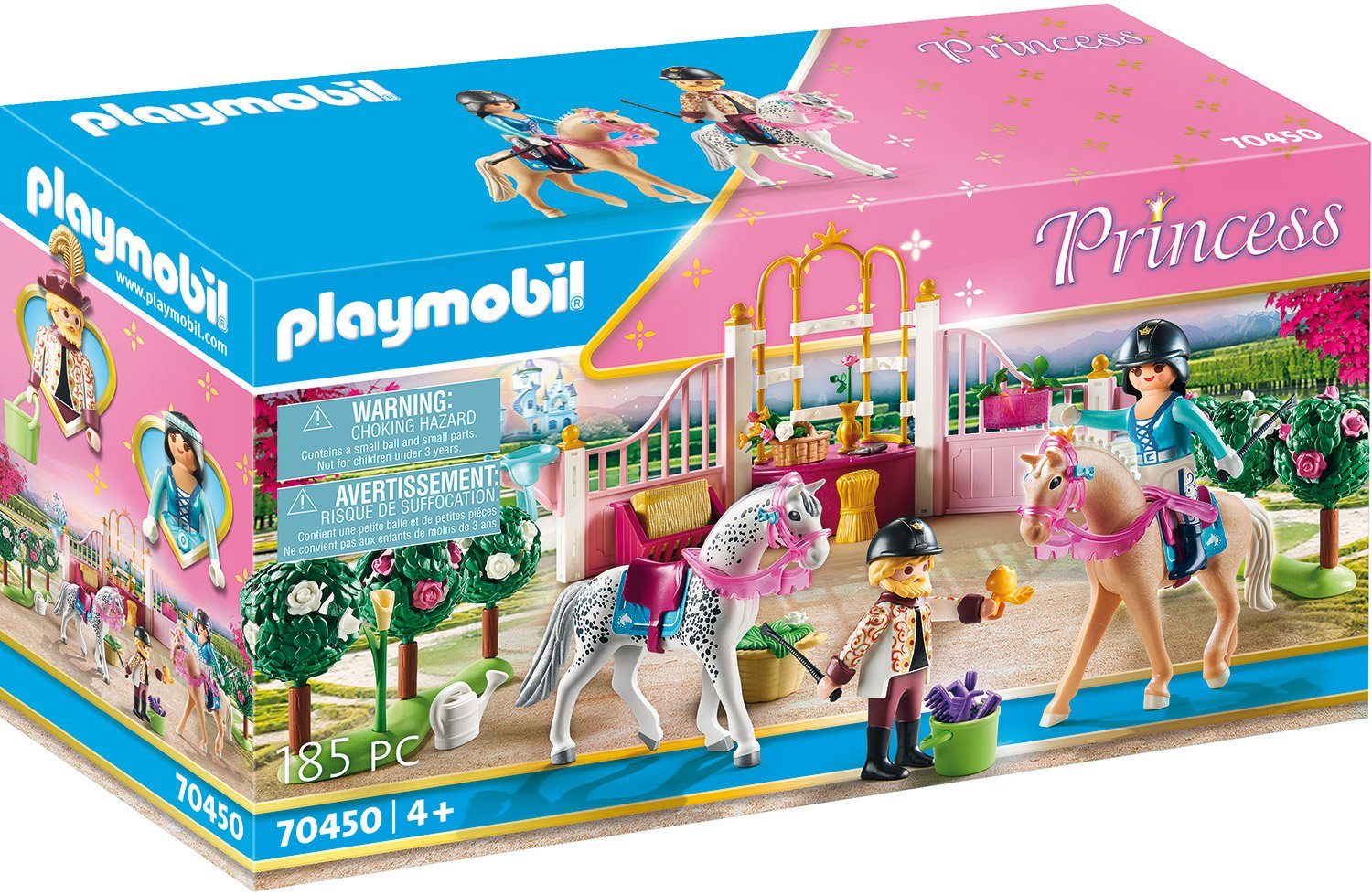Playmobil® Konstruktions-Spielset St), Pferdestall (70450), Princess, im Made in Germany (185 Reitunterricht