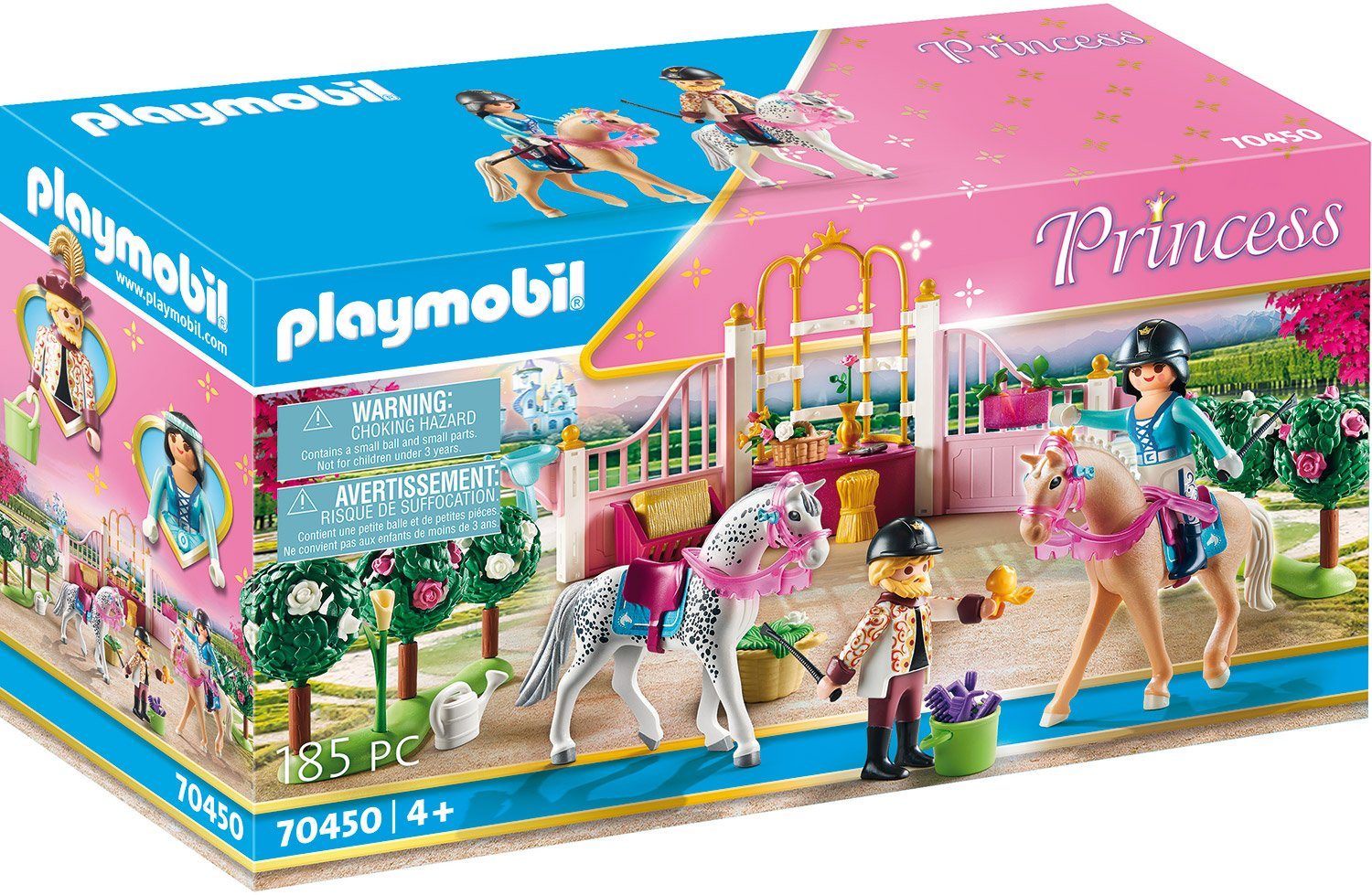 Image of Playmobil® Konstruktions-Spielset »Reitunterricht im Pferdestall (70450), Princess«, (185 St), ; Made in Germany
