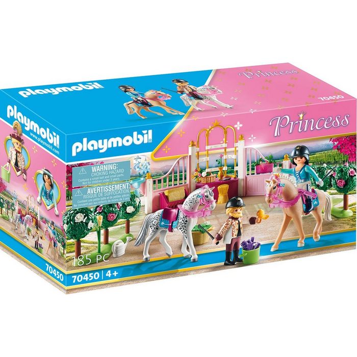 Playmobil® Konstruktions-Spielset Reitunterricht im Pferdestall (70450) Princess (185 St) Made in Germany