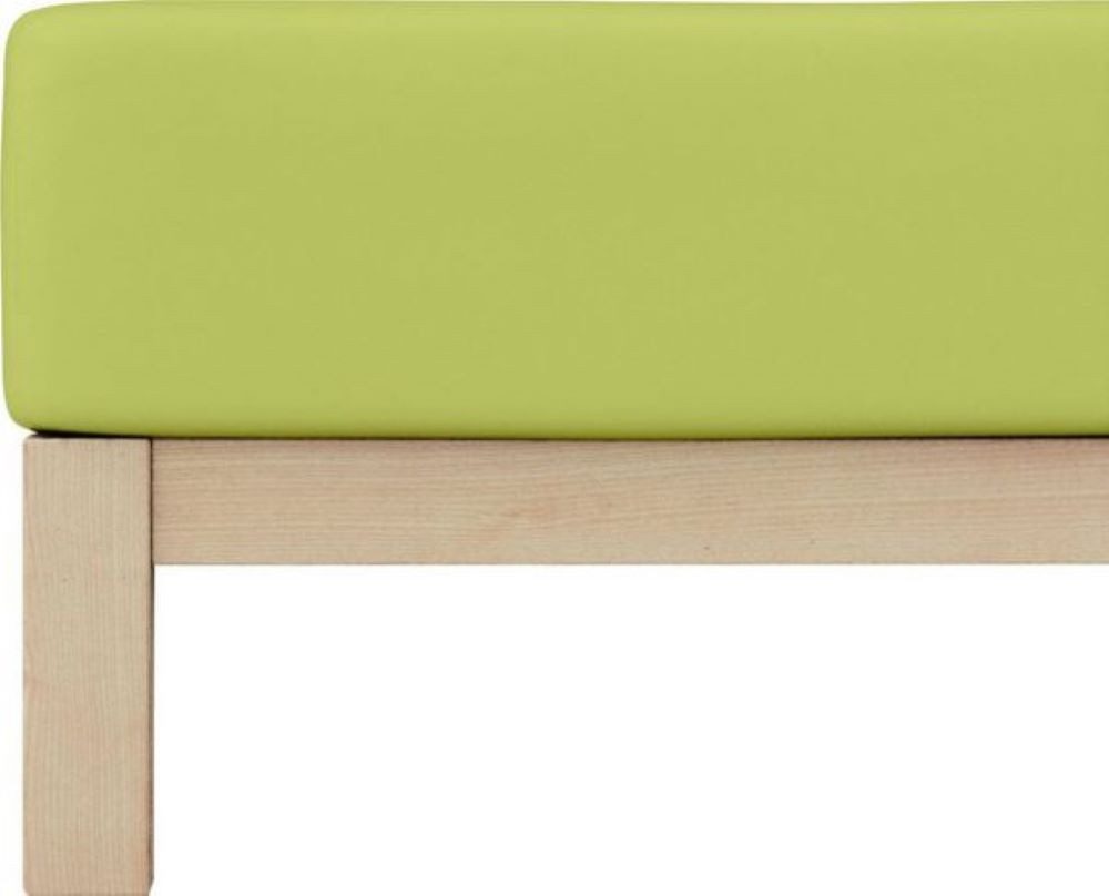Adam Matheis Spannbettlaken Adam Matheis Spannbetttuch Jersey Elasthan 140 x 200-160 x 220 cm Kiwi, Mischmaterial (95% Baumwolle, 5% Elasthan), Reaktivfärbung, Fulflexgummi