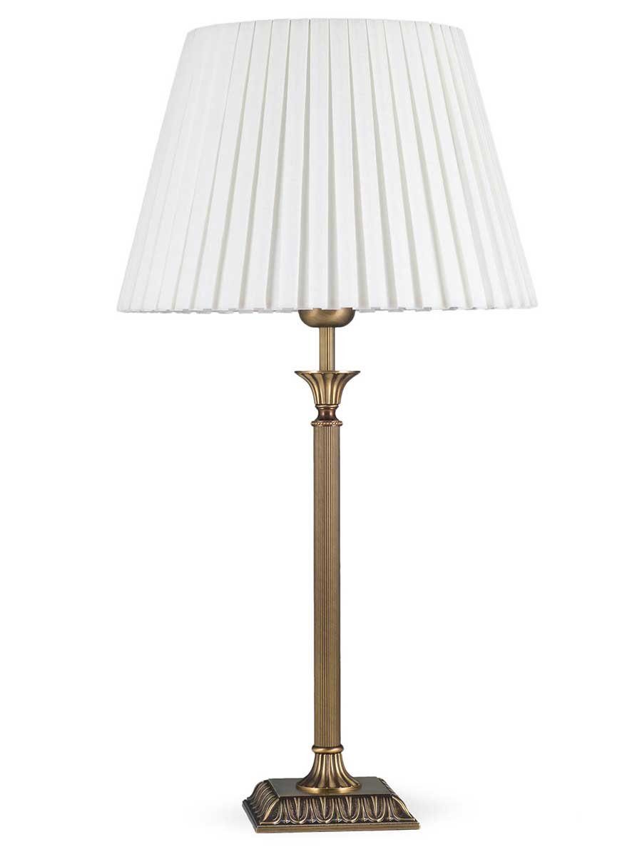 Helios Leuchten Tischleuchte Tischlampe Schreibtischlampe Messing antik Stoffschirm weiß, Leselampe Nachttischlampe, Handarbeit echtes Messing. Reduzierter Preis € 149,95. Unverbindliche Preisempfehlung € 159,95