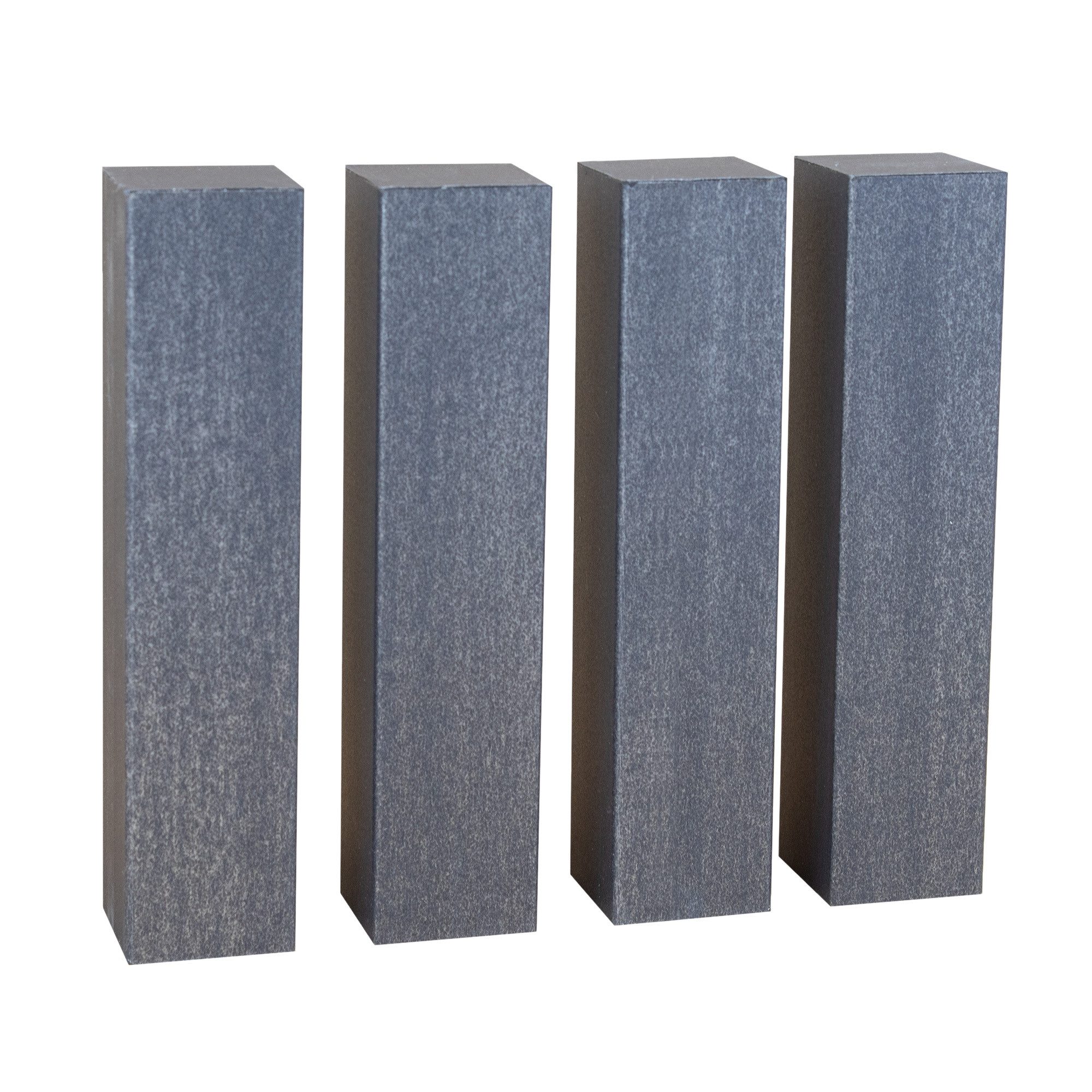 PROVISTON Sockelleisten-Zwischenstücke 22 x 98 mm Universalholzecken 4er Set MDF folie Grau by PROVISTON