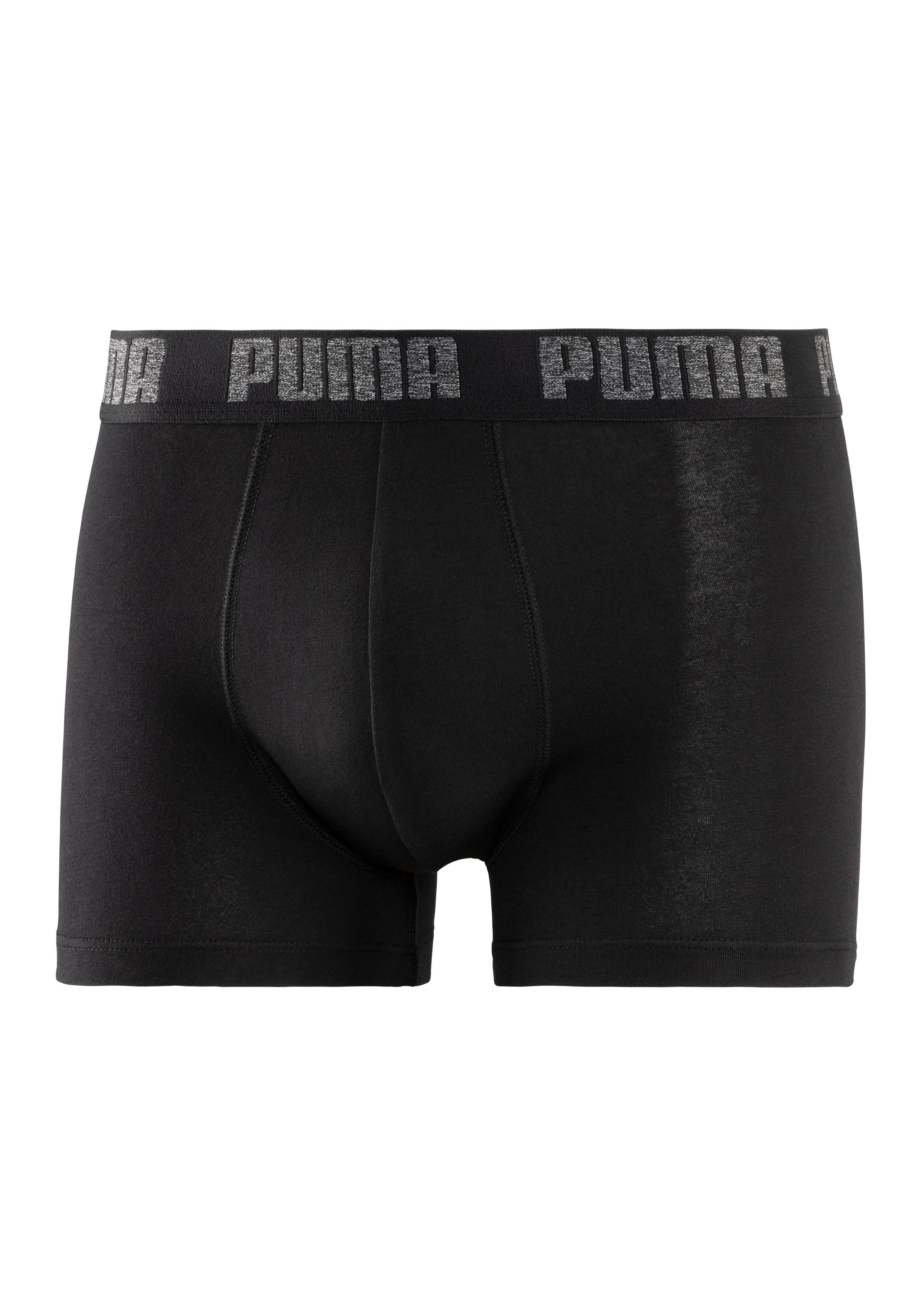 6-St) Boxershorts PUMA 6P schwarz ECOM PUMA (Packung, BOXER BASIC