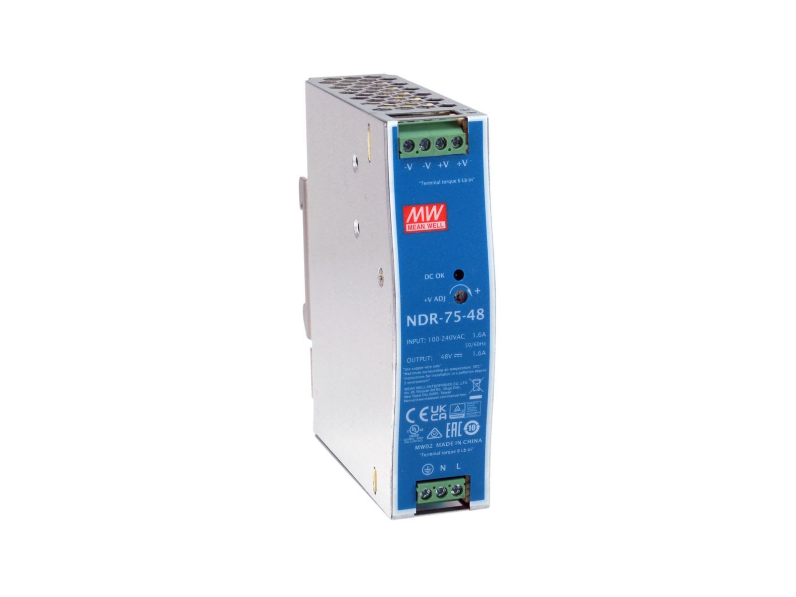 Levelone ind. Netzteil POW-4822 48VDC 75W DIN-Schiene PoE Netzteil