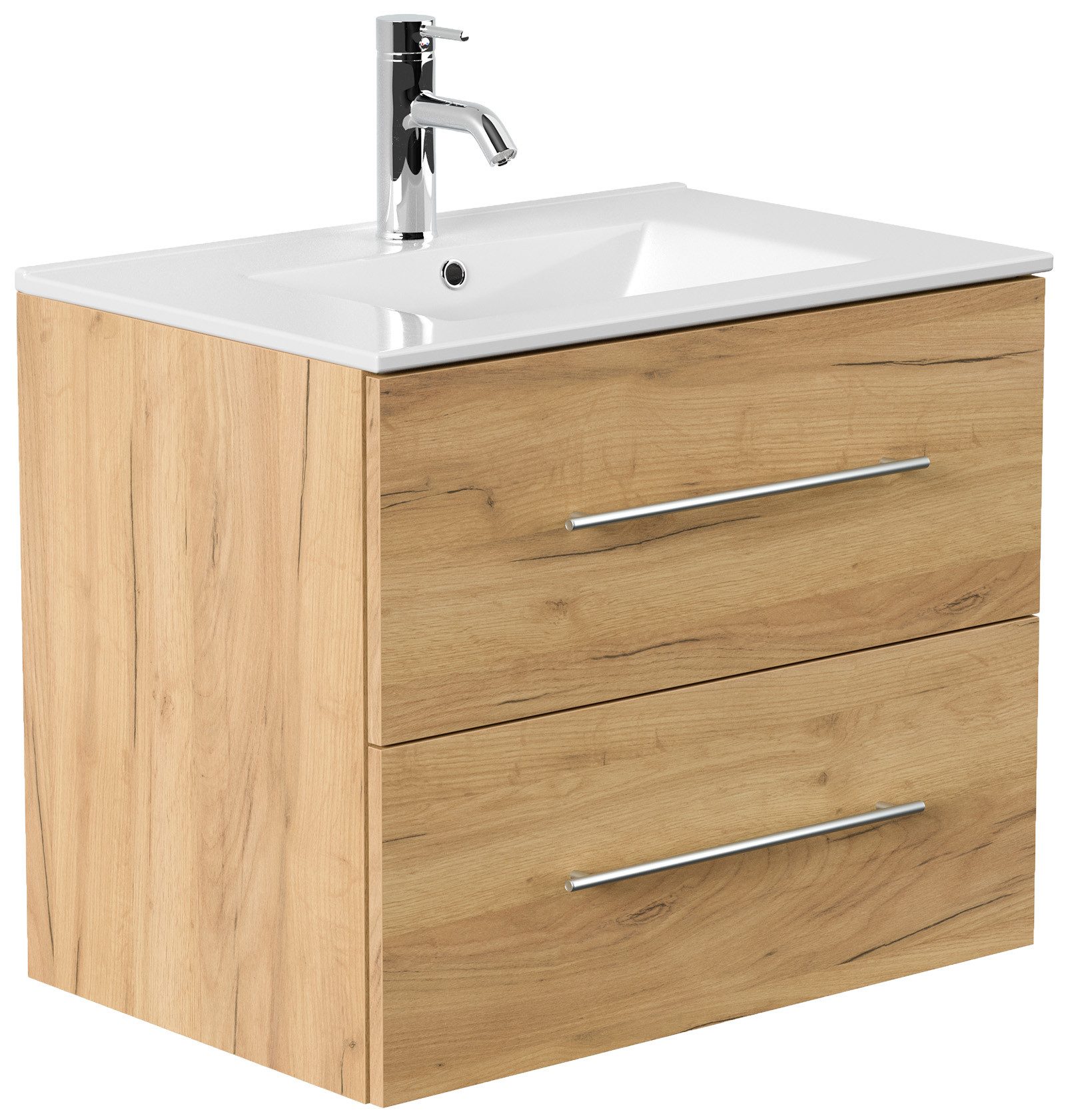 Magnolia Home Waschtisch Badmöbel Firenze 70 SoftClose eiche gold