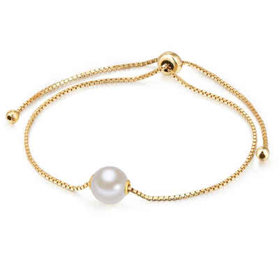 Valero Pearls Silberarmband gelbgold, aus Süßwasserperlen