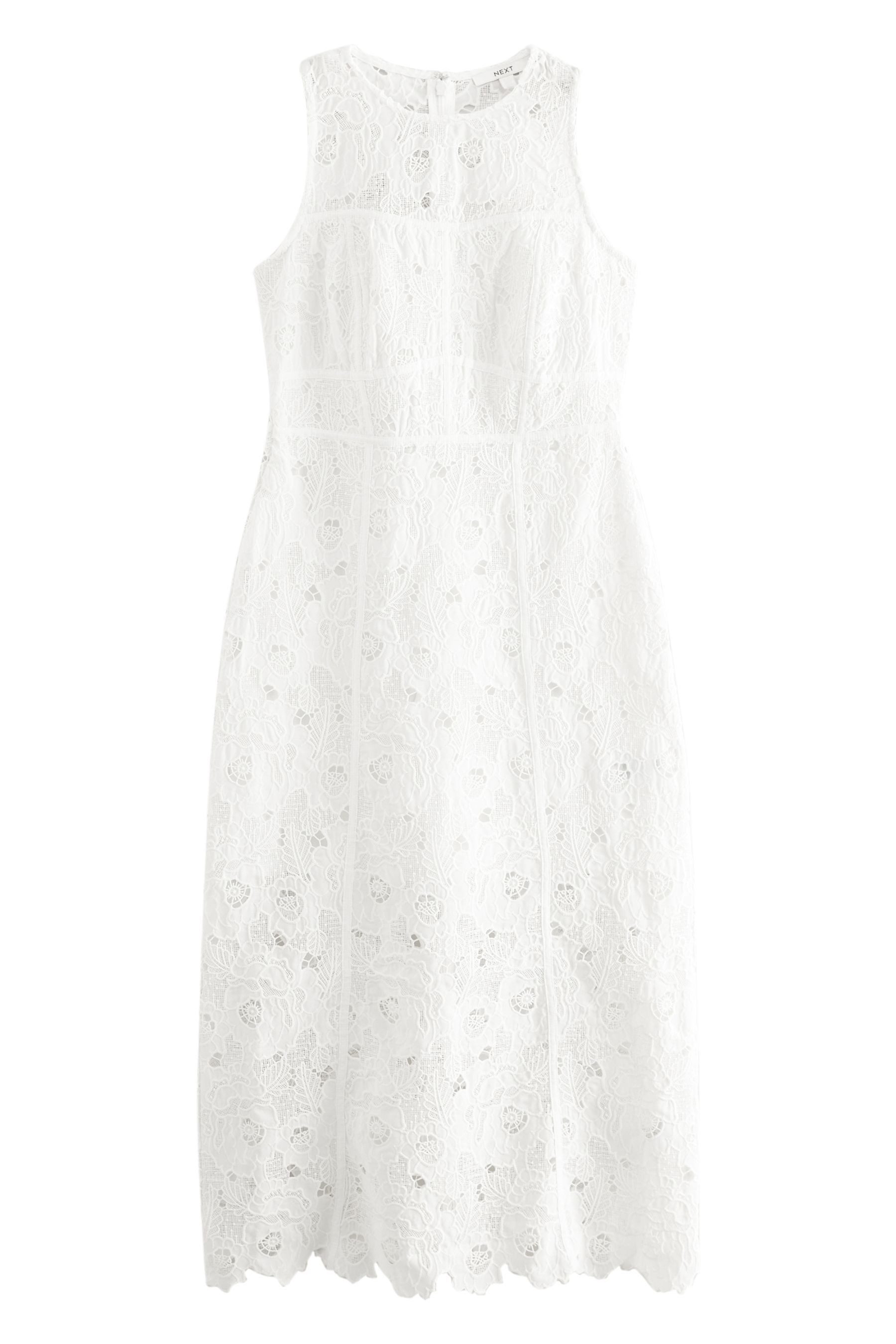 Next Midikleid Ärmelloses Midikleid mit Spitzenmieder (1-tlg) günstig online kaufen