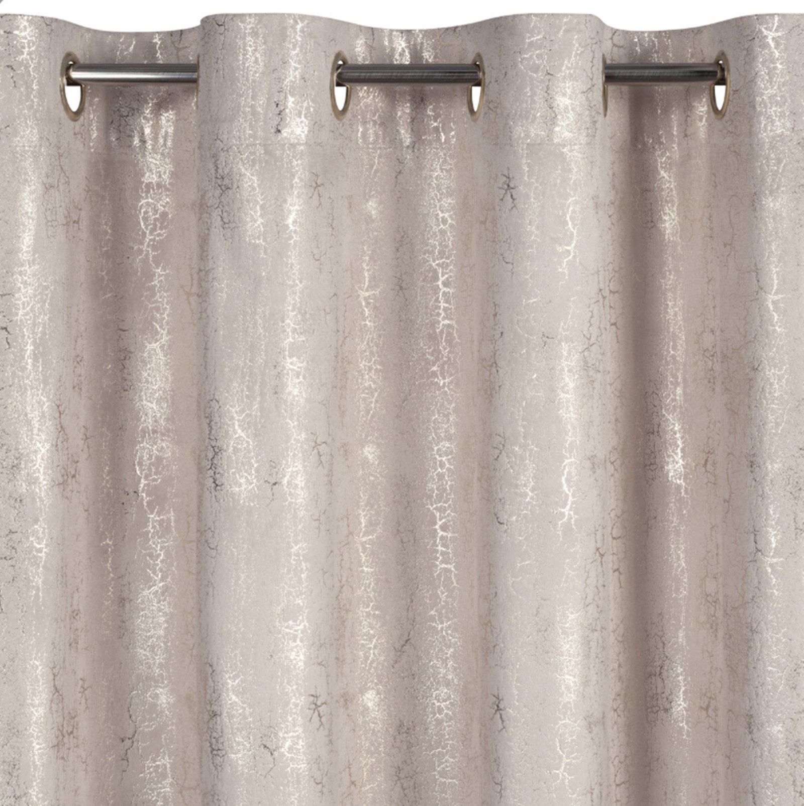 Eurofirany Vorhang Glamour Vorhänge zum Wohnzimmer Kräuselband Tunnelzug (1 St), Ösen, blickdicht, Polyester
