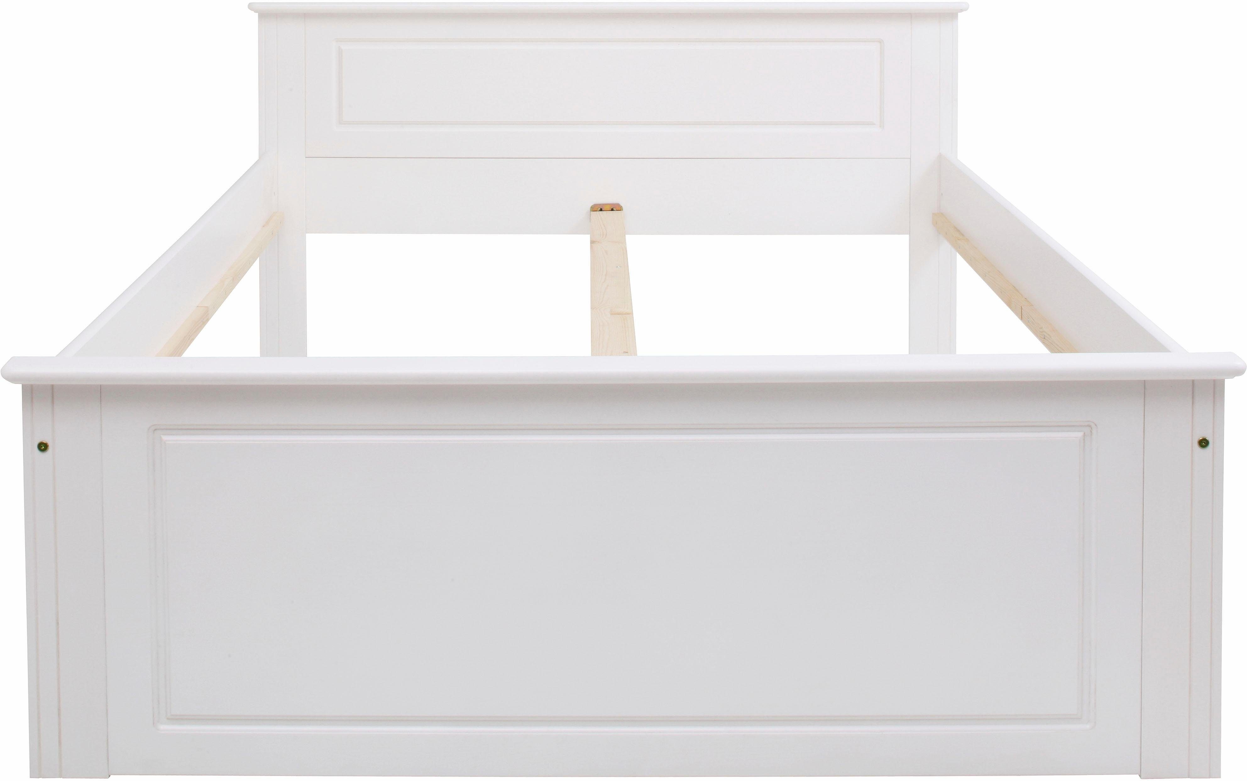 OTTO home Massivholzbett Hugo, FSC® zertifiziert, Landhausstil, zeitlos und edel (auch als Super Sparset inklusive Schubkästen), Stauraumbett, extra belastbar, Made in EU, viele Breiten
