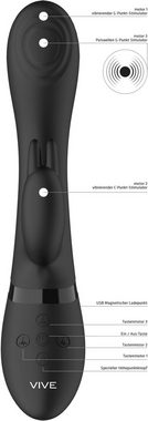 VIVE Rabbit-Vibrator »Cato«, mit G-Punkt-Pulsation
