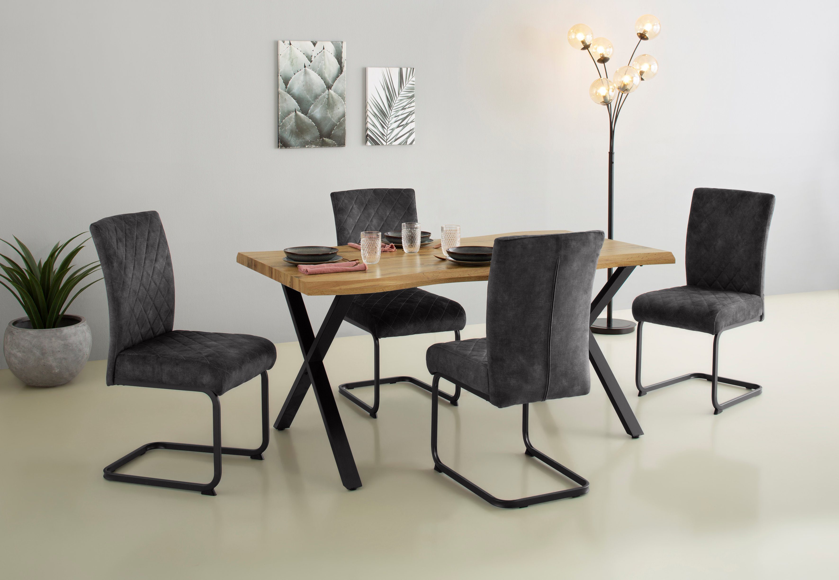 HELA Esstisch GRETA BESTSELLER, Baumkantentisch (Nachb), versch. Größen, 46 günstig online kaufen