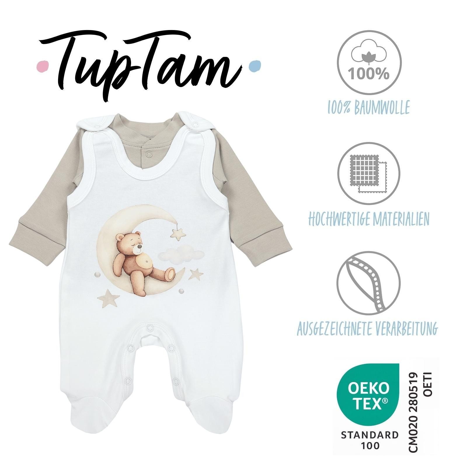 TupTam Strampler TupTam Baby Mädchen Jungen Strampler mit Langarmshirt Aufdruck Spruch