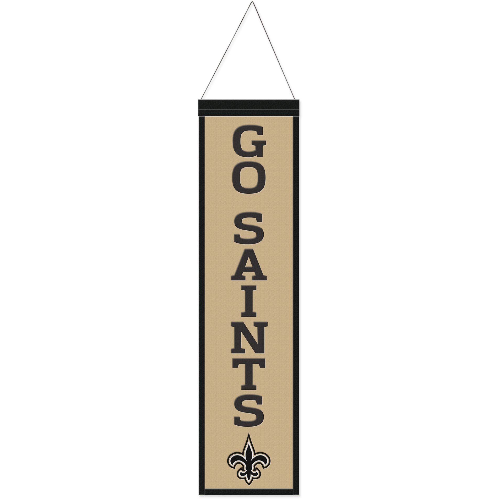 WinCraft Wanddekoobjekt NFL Teams SLOGAN Wool Banner 80x20cm New Orleans Saints