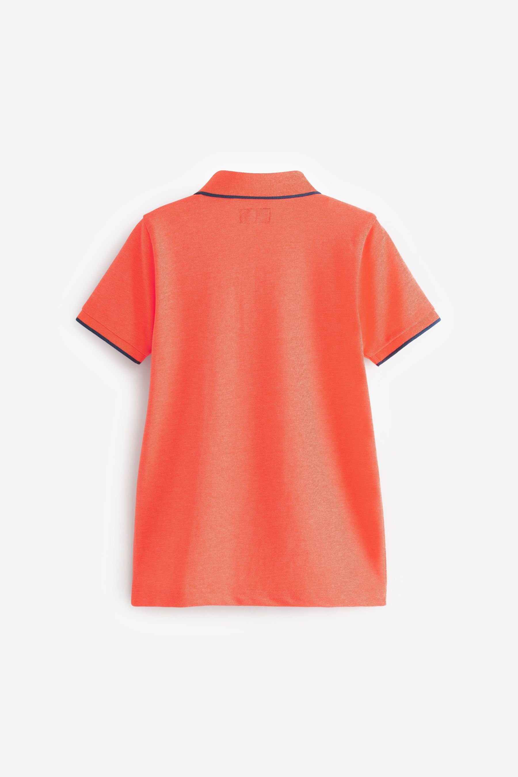 Next Poloshirt Kurzärmeliges Polo-Shirt Fluro Orange (1-tlg)