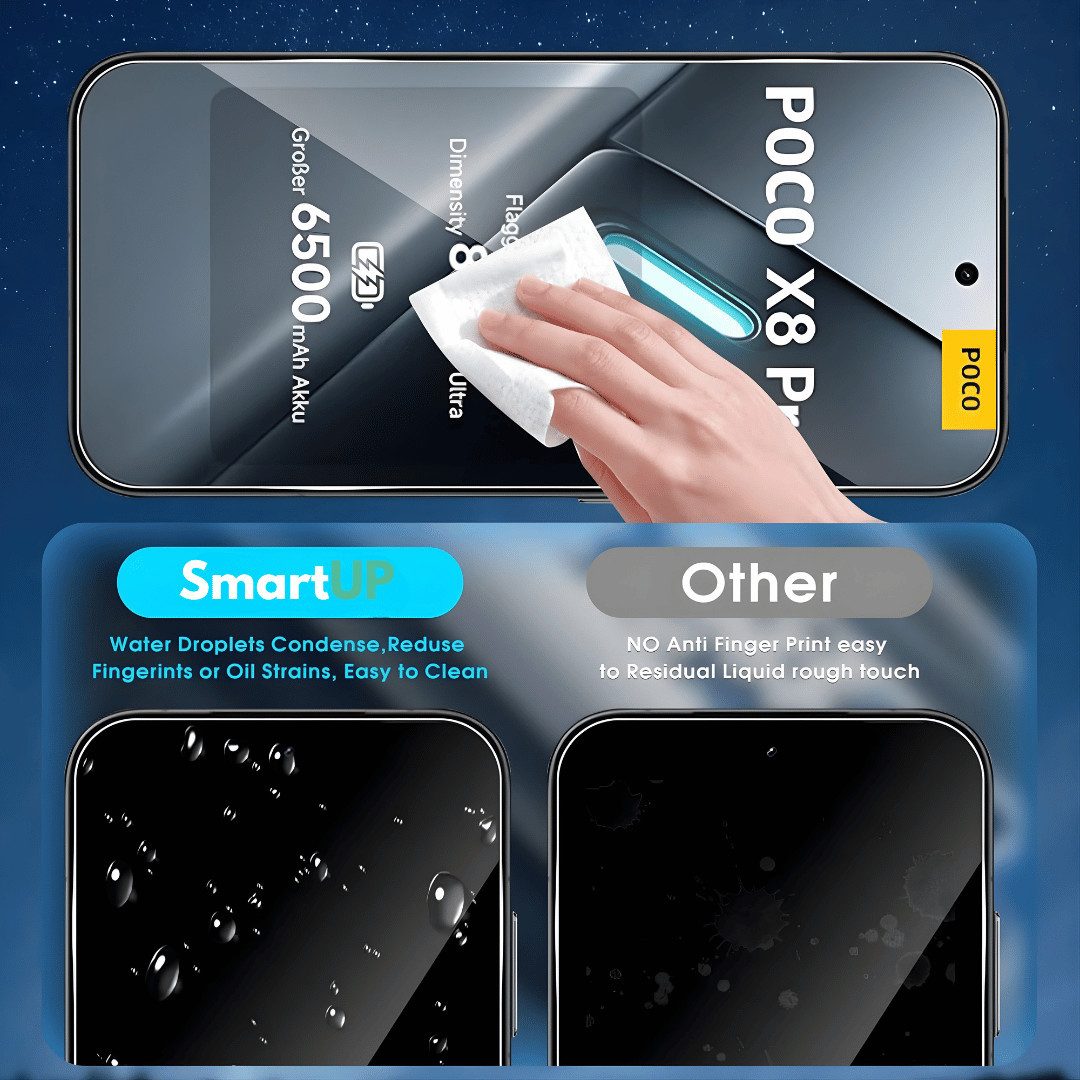 SmartUP Displayschutzglas 2X Schutzglas für Xiaomi Poco X8 Pro Display Kamera Panzerfolie Screen für Xiaomi Poco X8 Pro, 4 Stück, Rundumschutz, passgenaue Verar – Bild 4 von 5