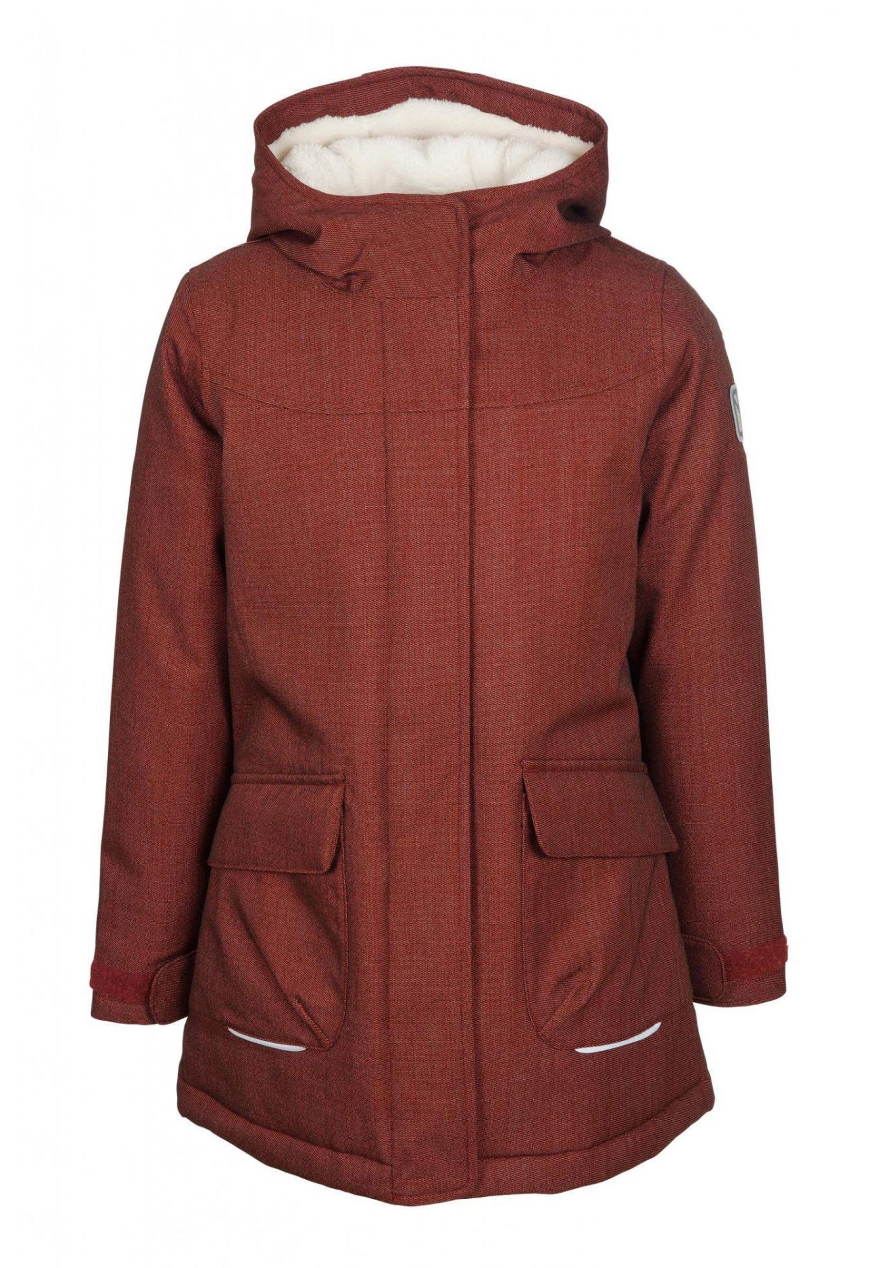 Elkline Winterjacke Hide Away wasserdicht mit gefütterter Kapuze warm burnt red