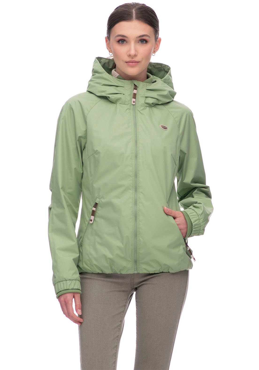 GREEN DIZZIE LIGHT großer Outdoorjacke Ragwear mit Kapuze