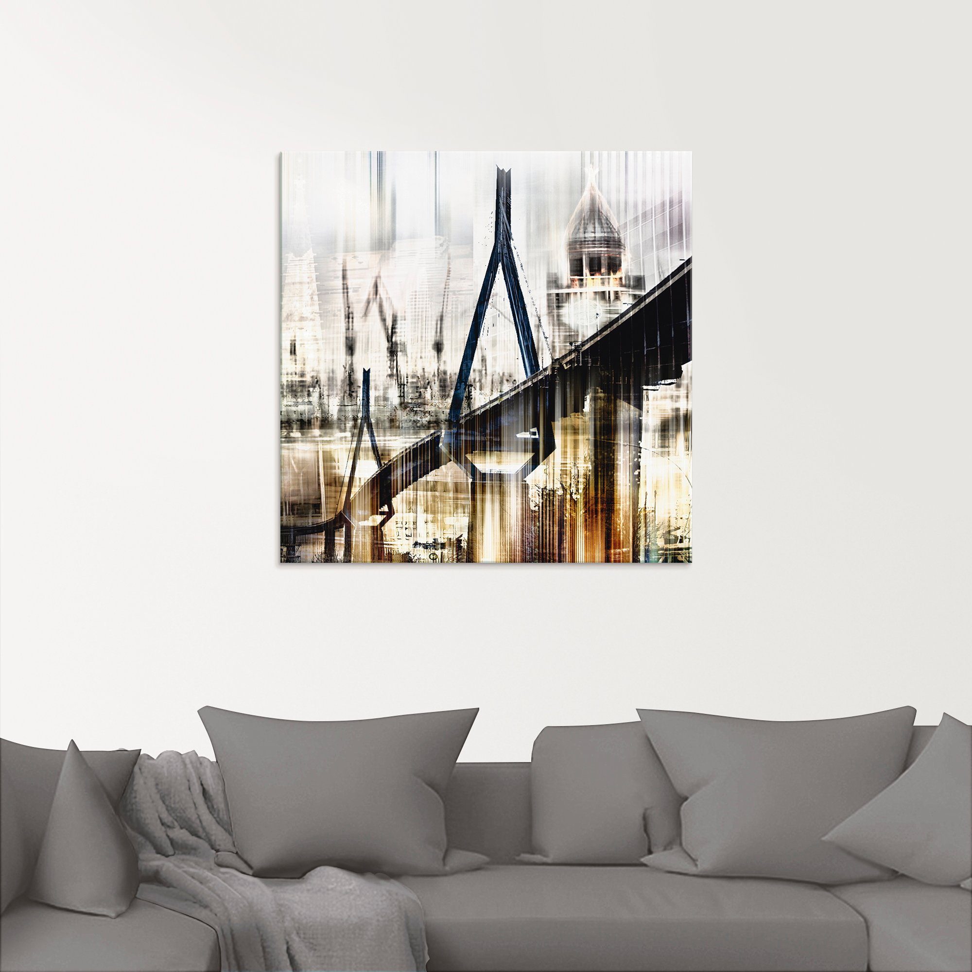 St), verschiedenen in Größen Artland Collage Deutschland III, (1 Hamburg Glasbild Skyline