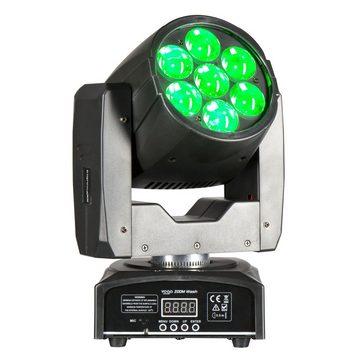 lightmaXX LED Scheinwerfer, LED Moving Head, RGBW Wash Beam, Zoom Funktion