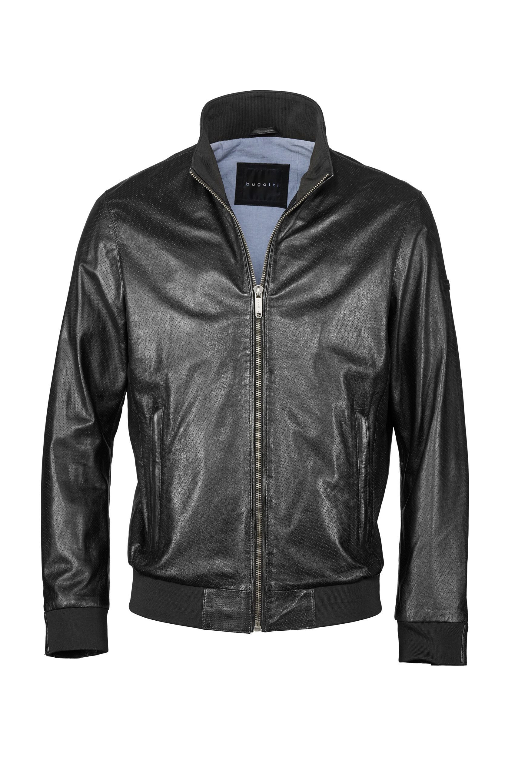 bugatti Lederjacke BUGIACOMO (1-St) mit Reißverschlusstaschen günstig online kaufen