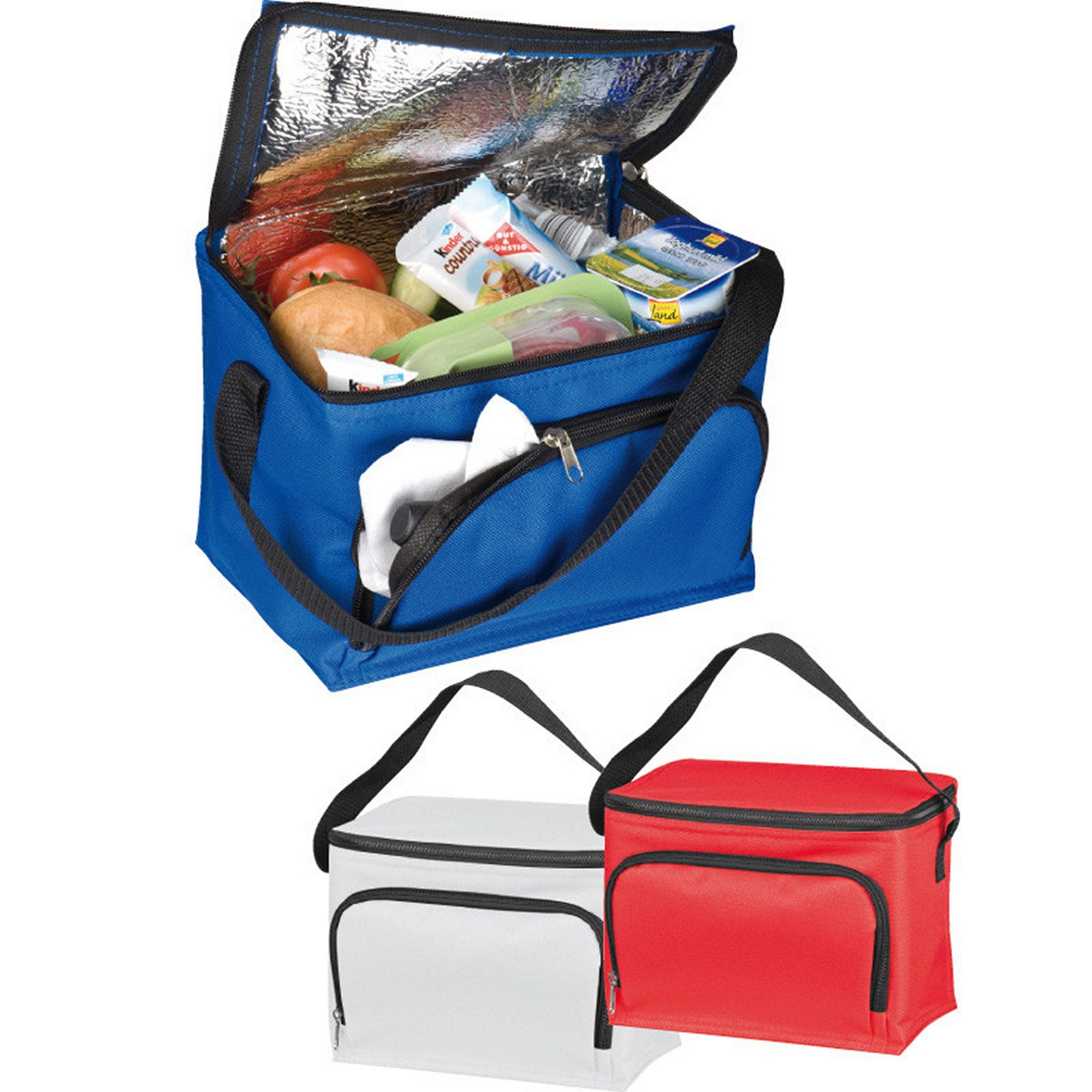Macma Kühltasche 3x Kühltasche / Größe: ca. 200x150x150mm / Farbe: je 1x blau, rot und